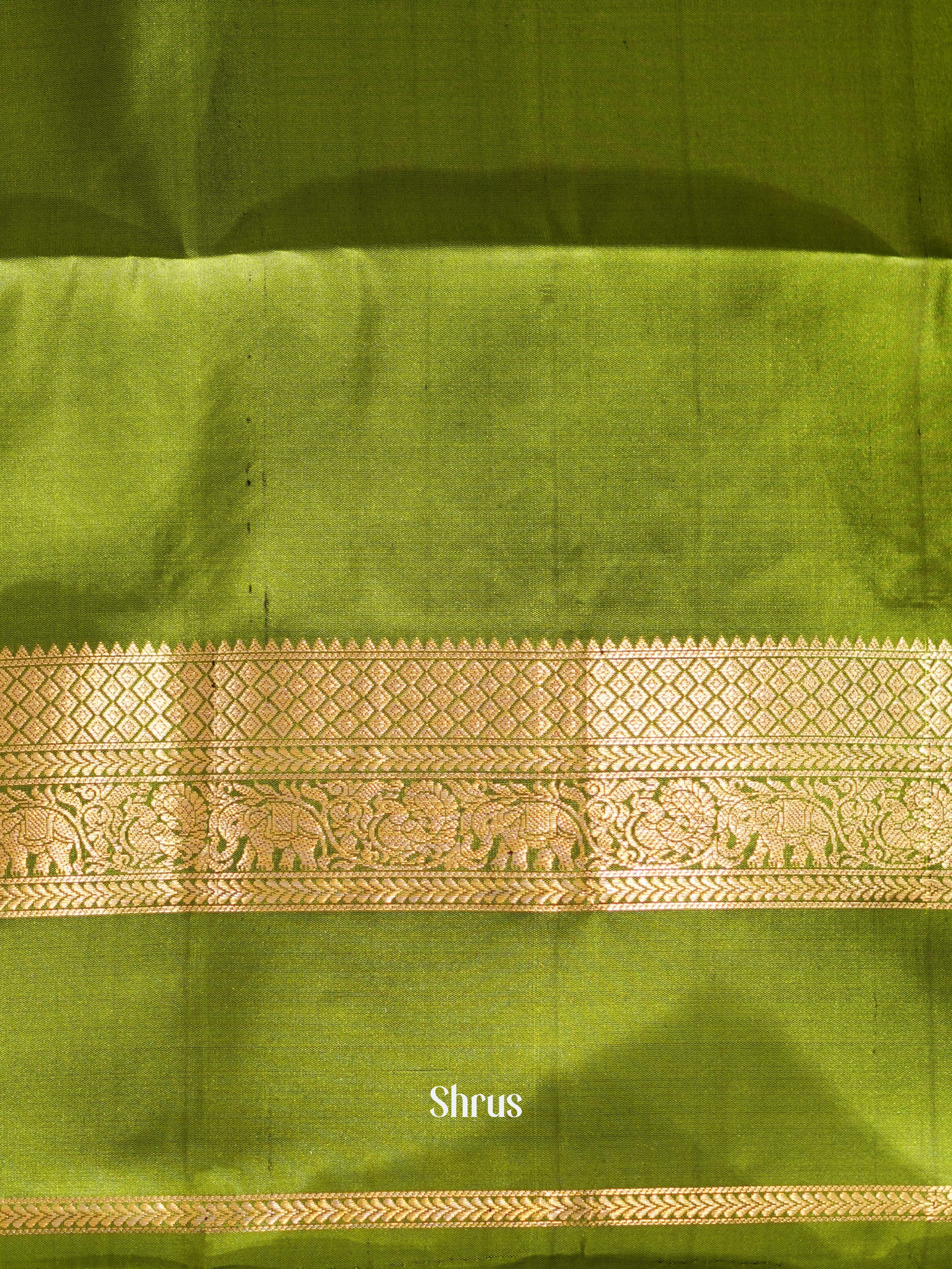 Violet & Green - Soft Silk Saree - Shop on ShrusEternity.com
