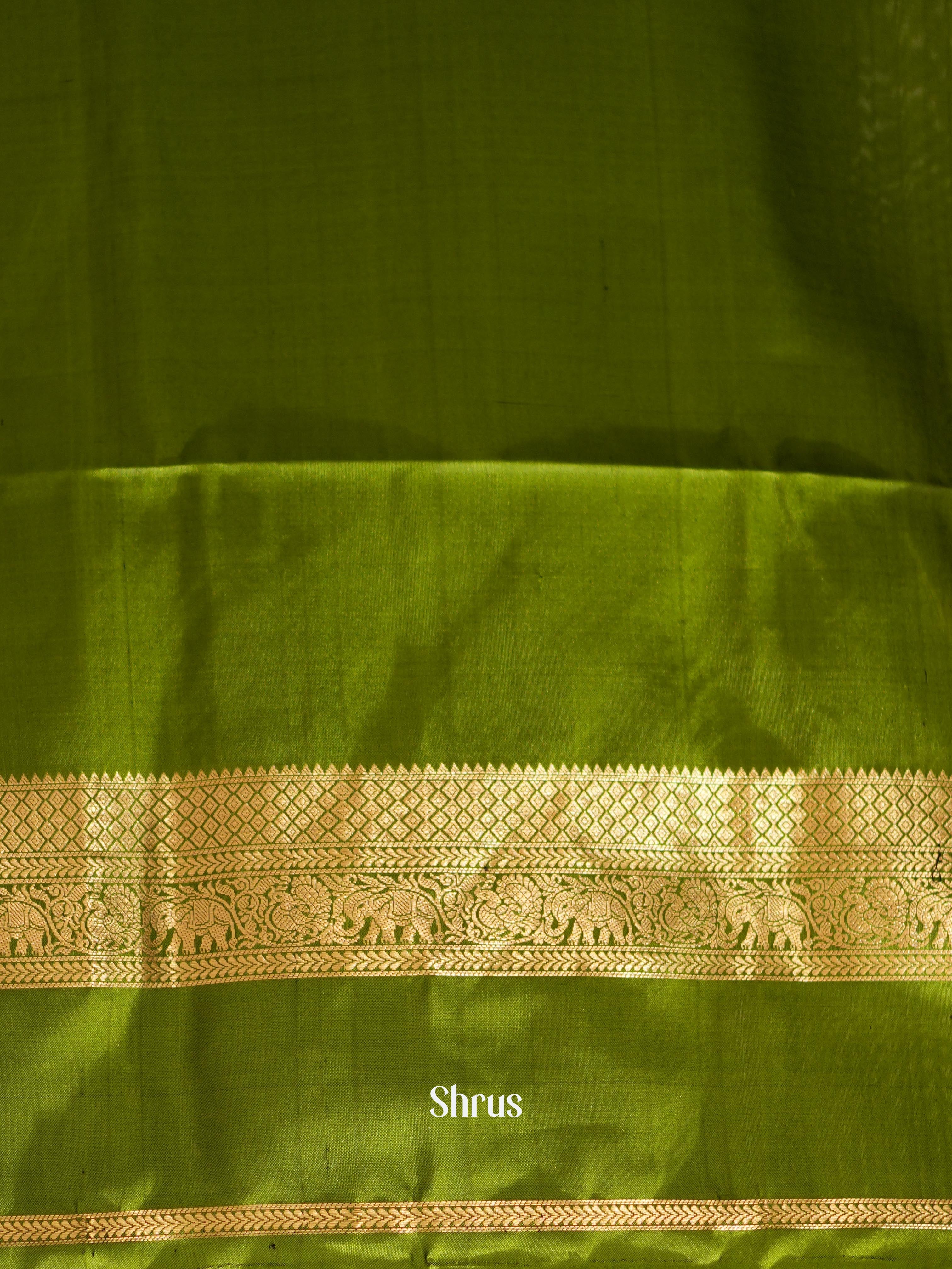 Violet & Green - Soft Silk Saree - Shop on ShrusEternity.com
