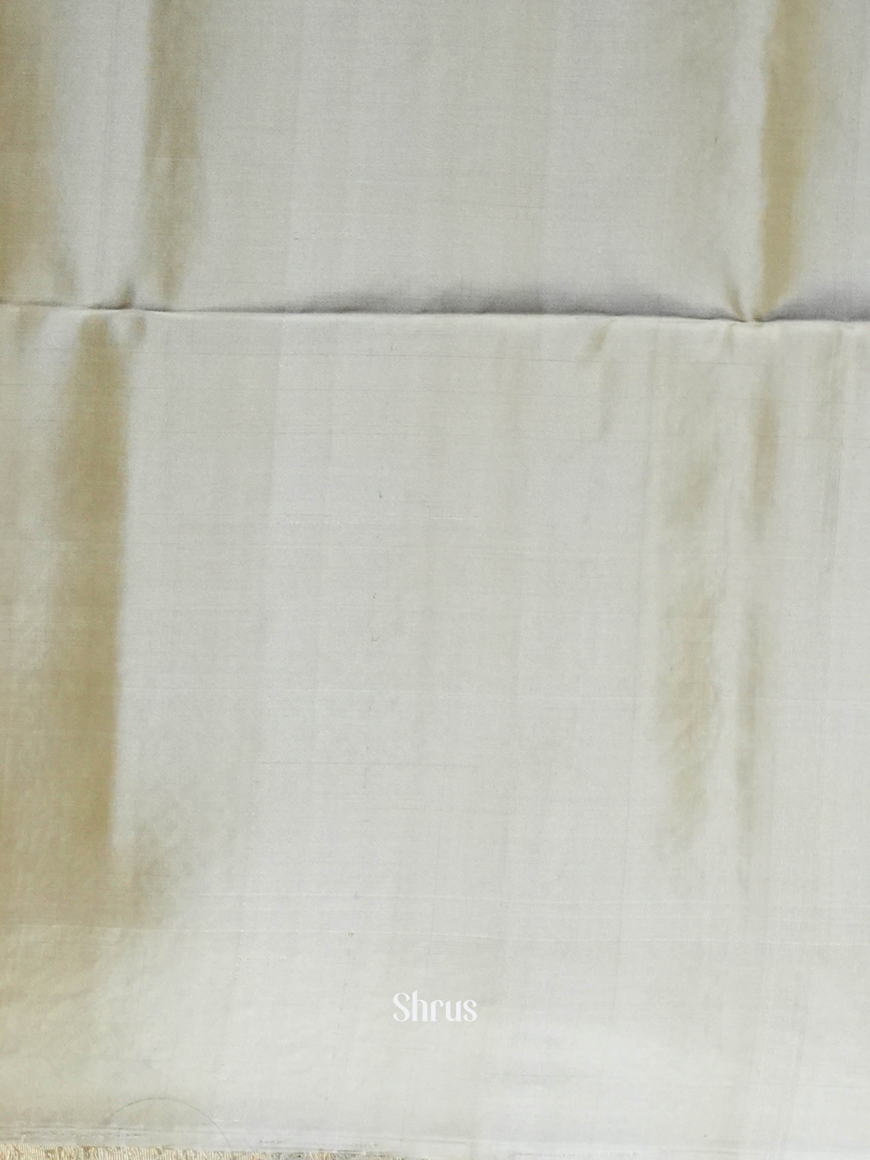 Cream & Rosy Red - Soft Silk Saree - Shop on ShrusEternity.com