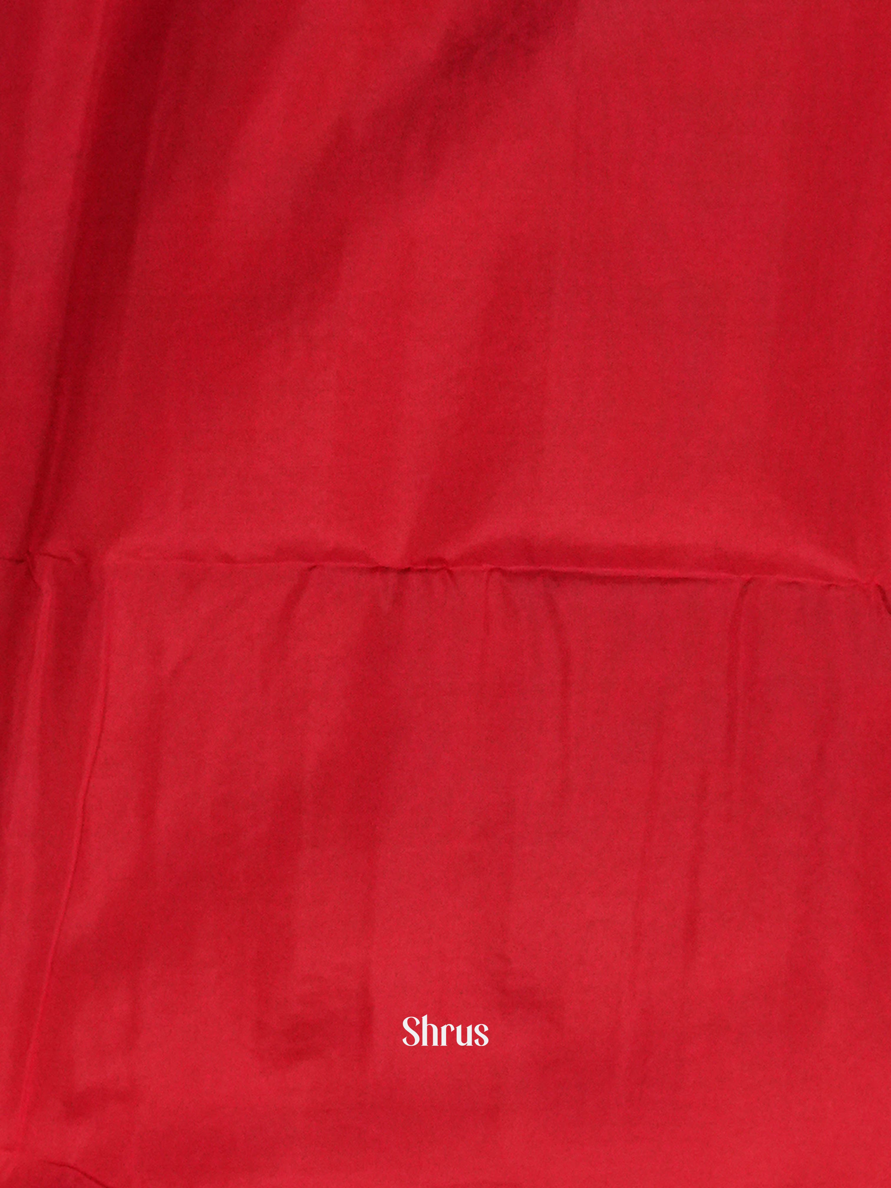 Dark Green & Red - Softsilk-halfpure Saree - Shop on ShrusEternity.com