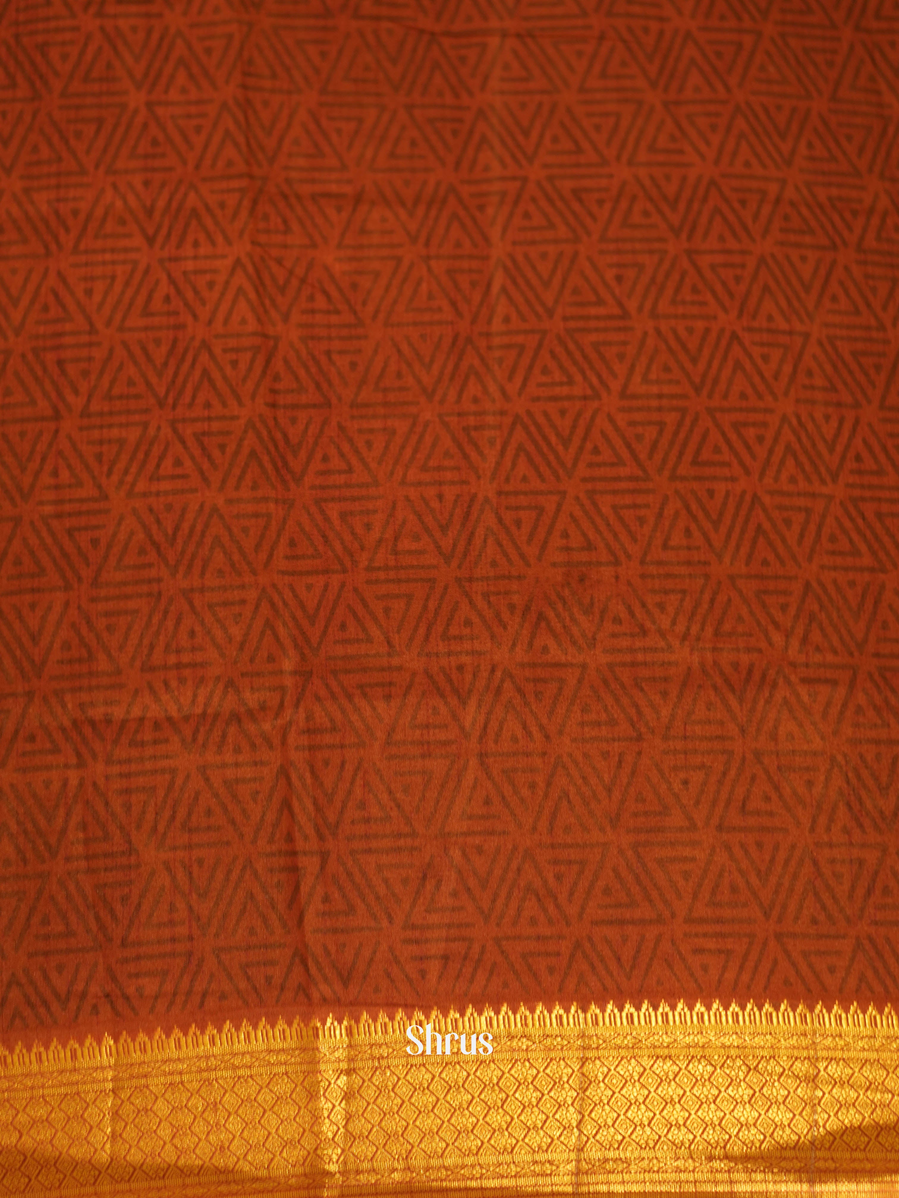 Brown & Orange - Semi patola Saree - Shop on ShrusEternity.com