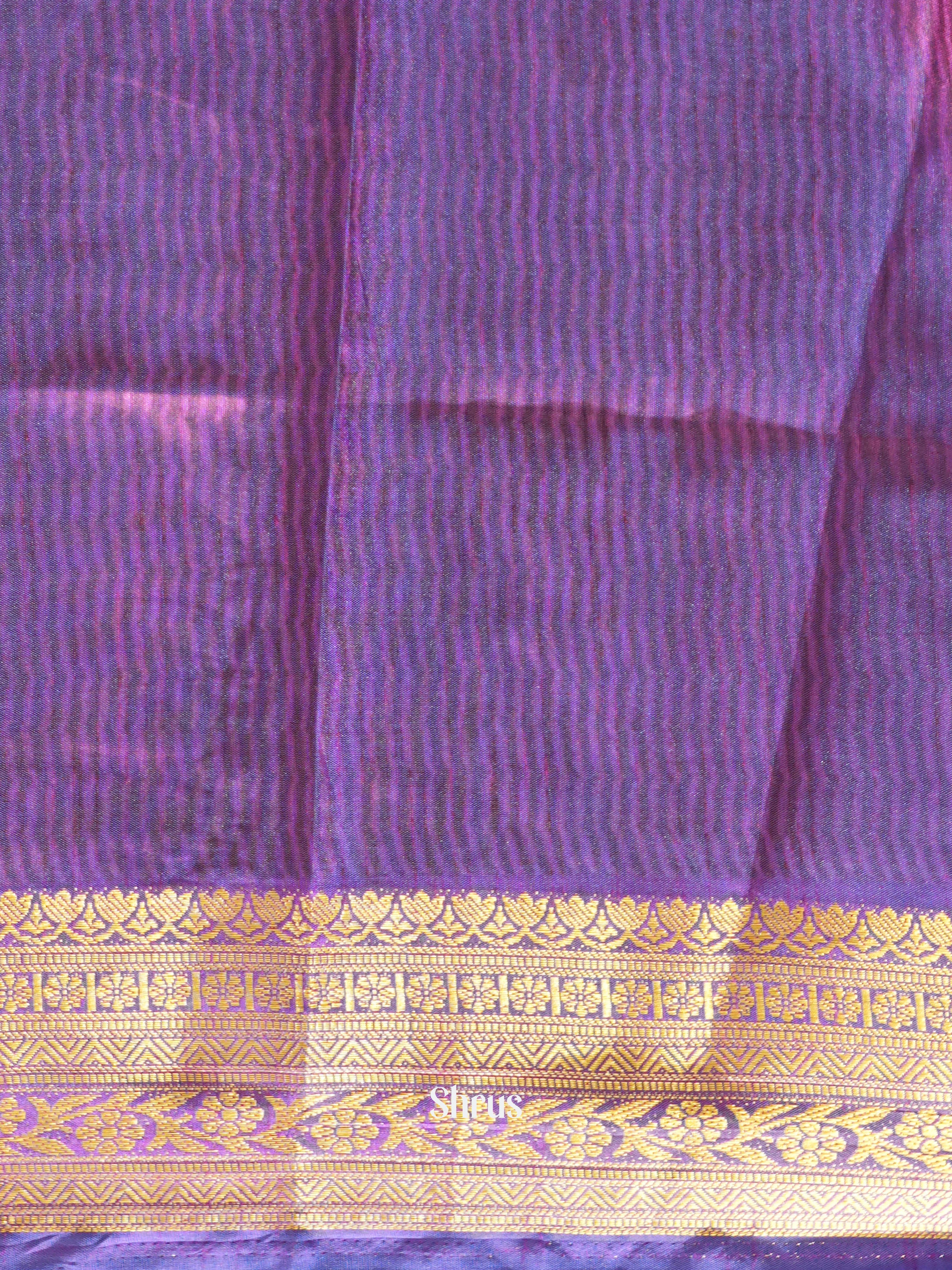 Blue & Purple - Semi patola Saree - Shop on ShrusEternity.com