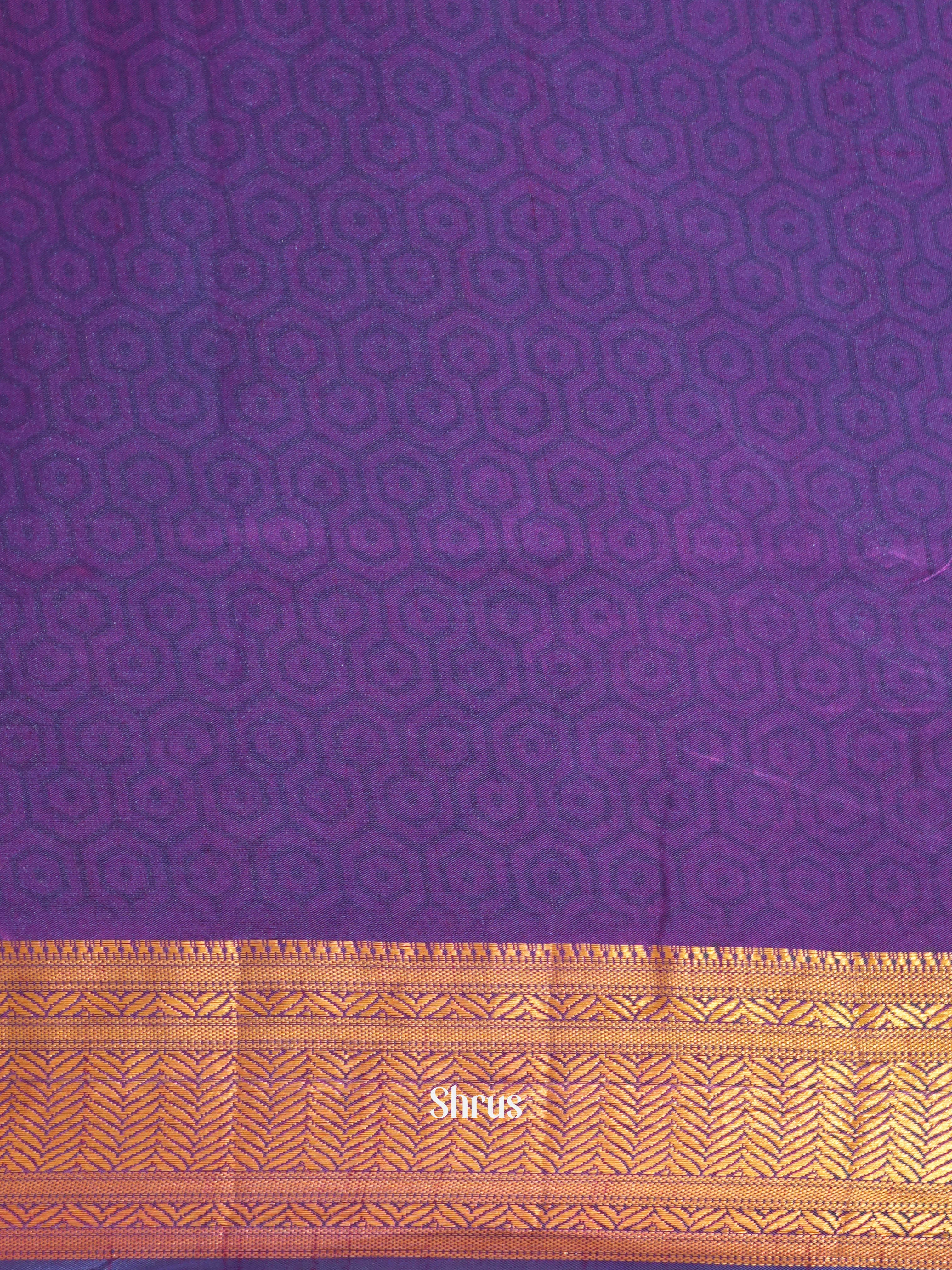 Blue & Purple - Semi patola Saree - Shop on ShrusEternity.com