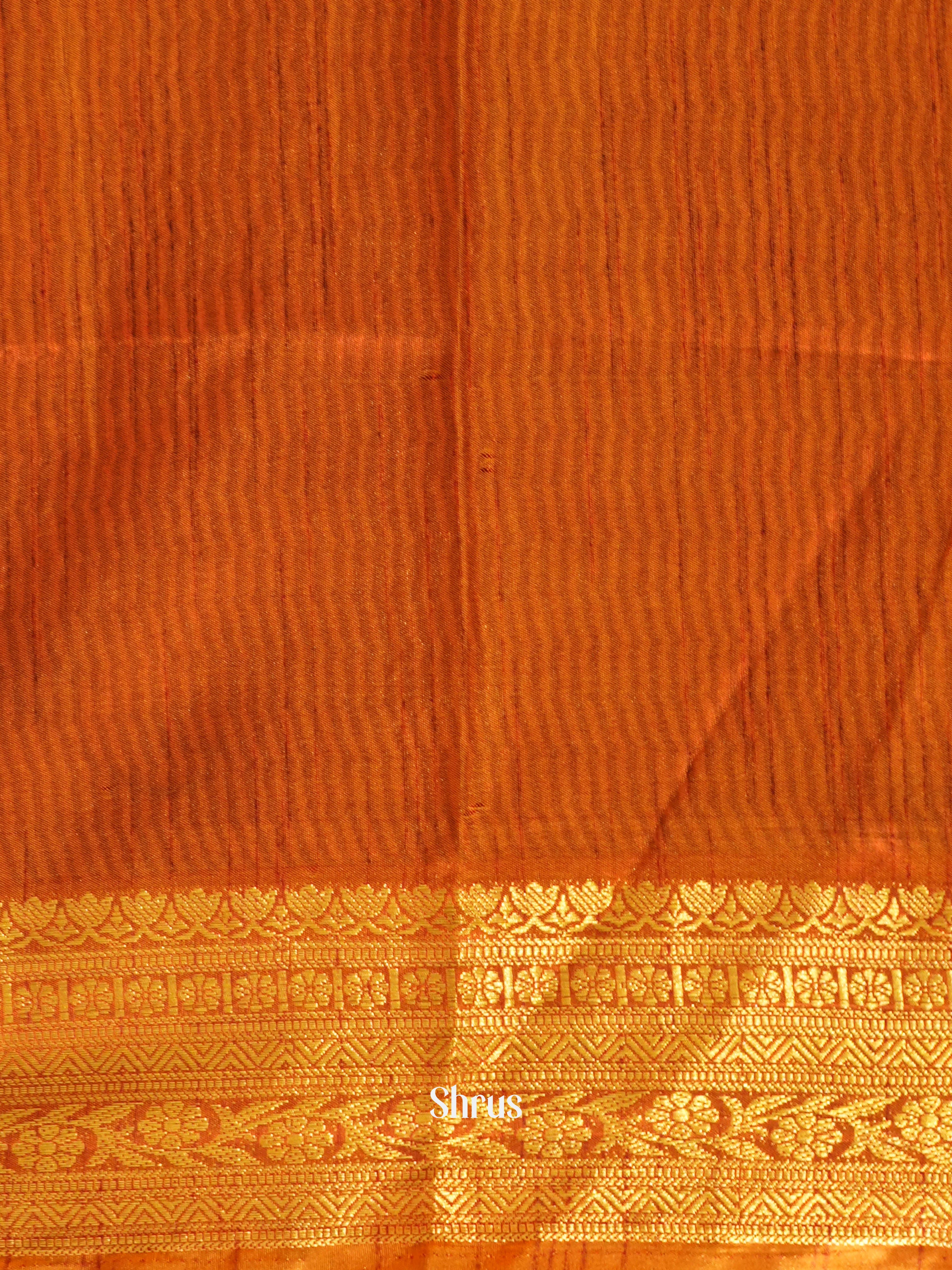 Green & Orange - Semi patola Saree - Shop on ShrusEternity.com