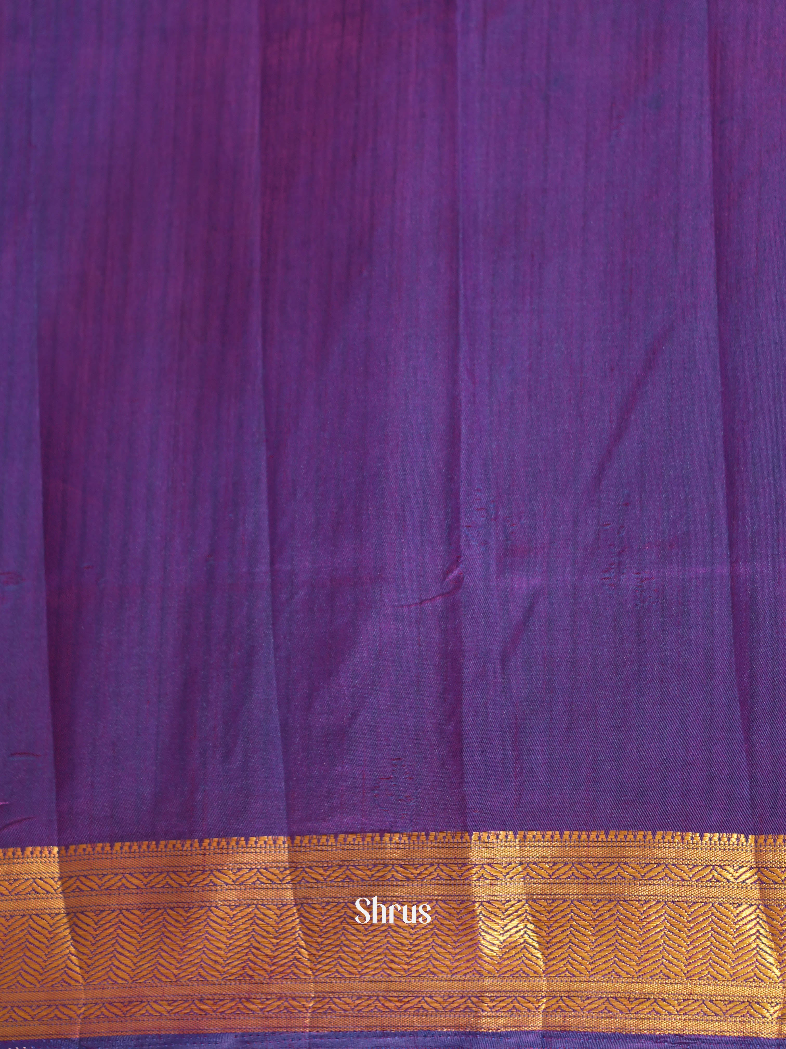 Blue & Purple- Semi patola Saree - Shop on ShrusEternity.com