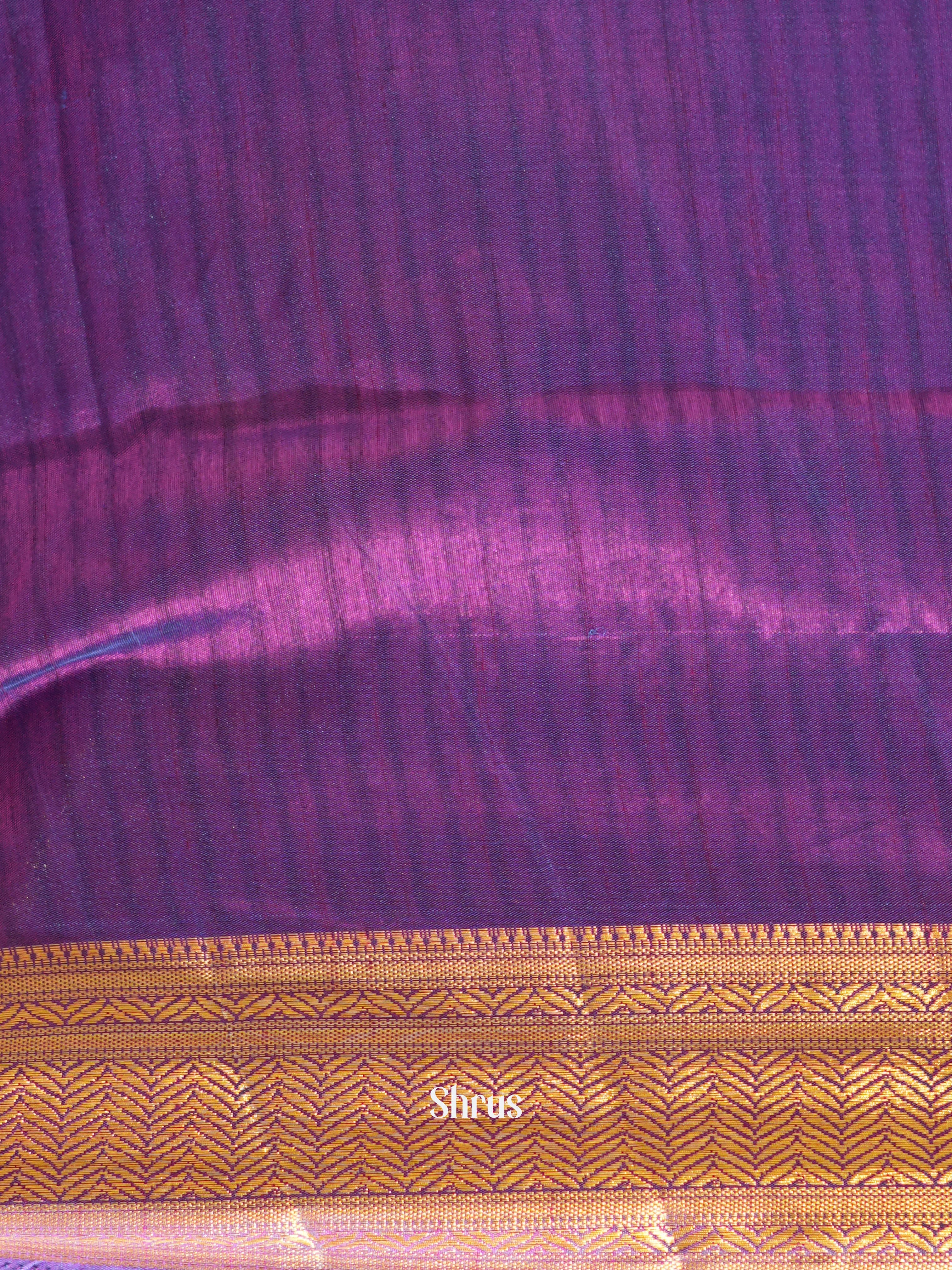 Blue & Purple - Semi patola Saree - Shop on ShrusEternity.com