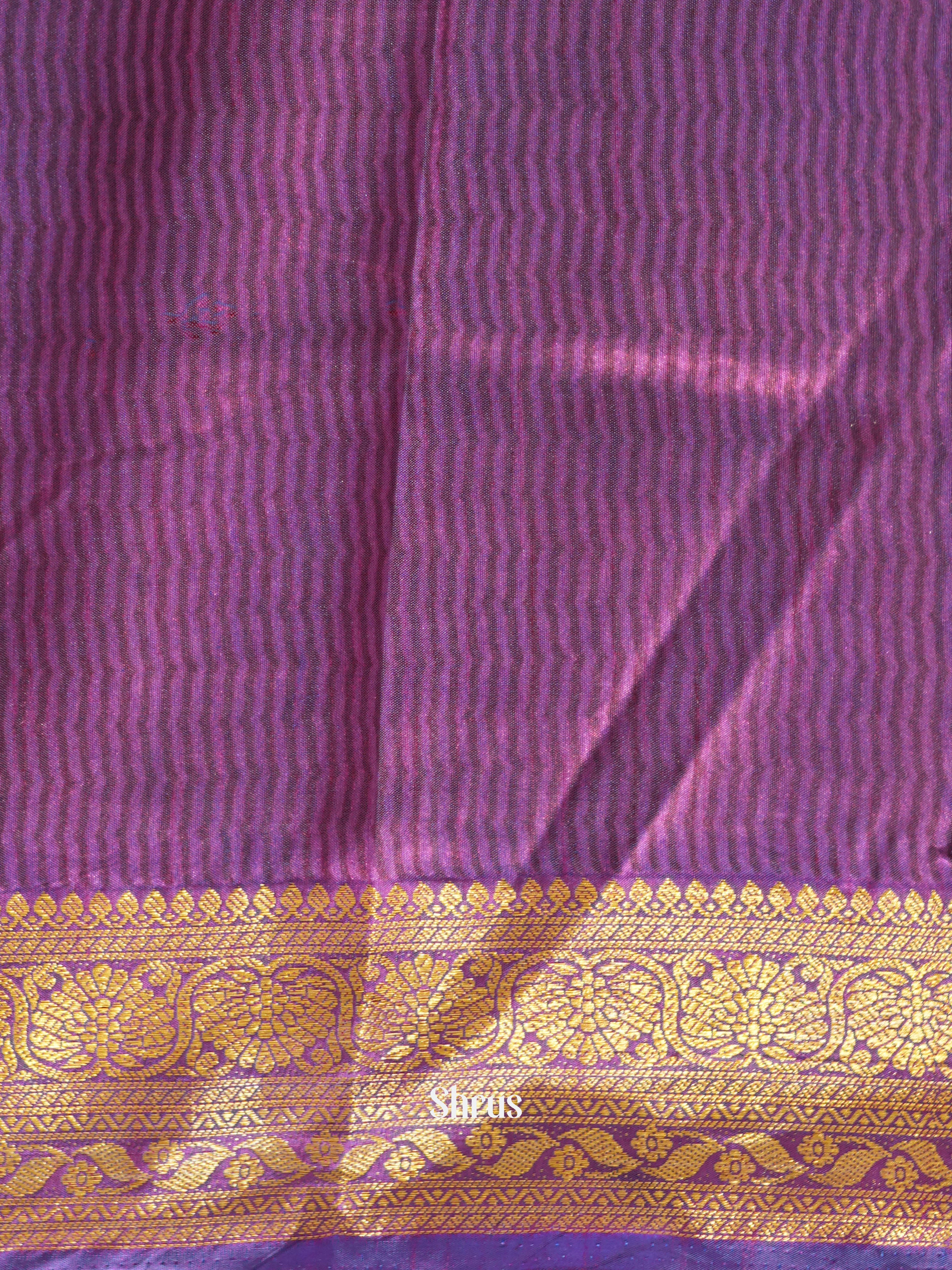 Blue & Purple - Semi patola Saree - Shop on ShrusEternity.com