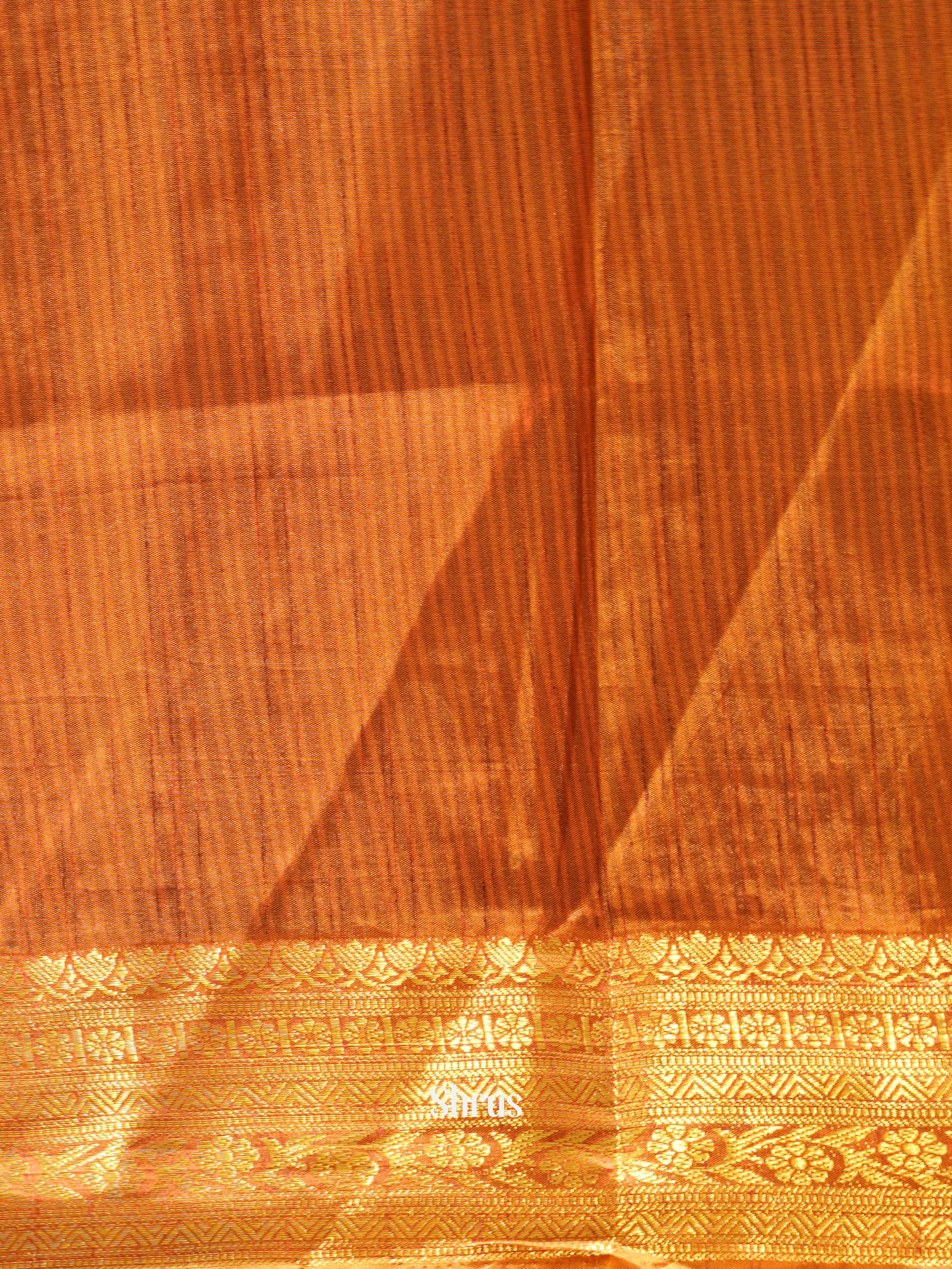 Green & Orange - Semi patola Saree - Shop on ShrusEternity.com