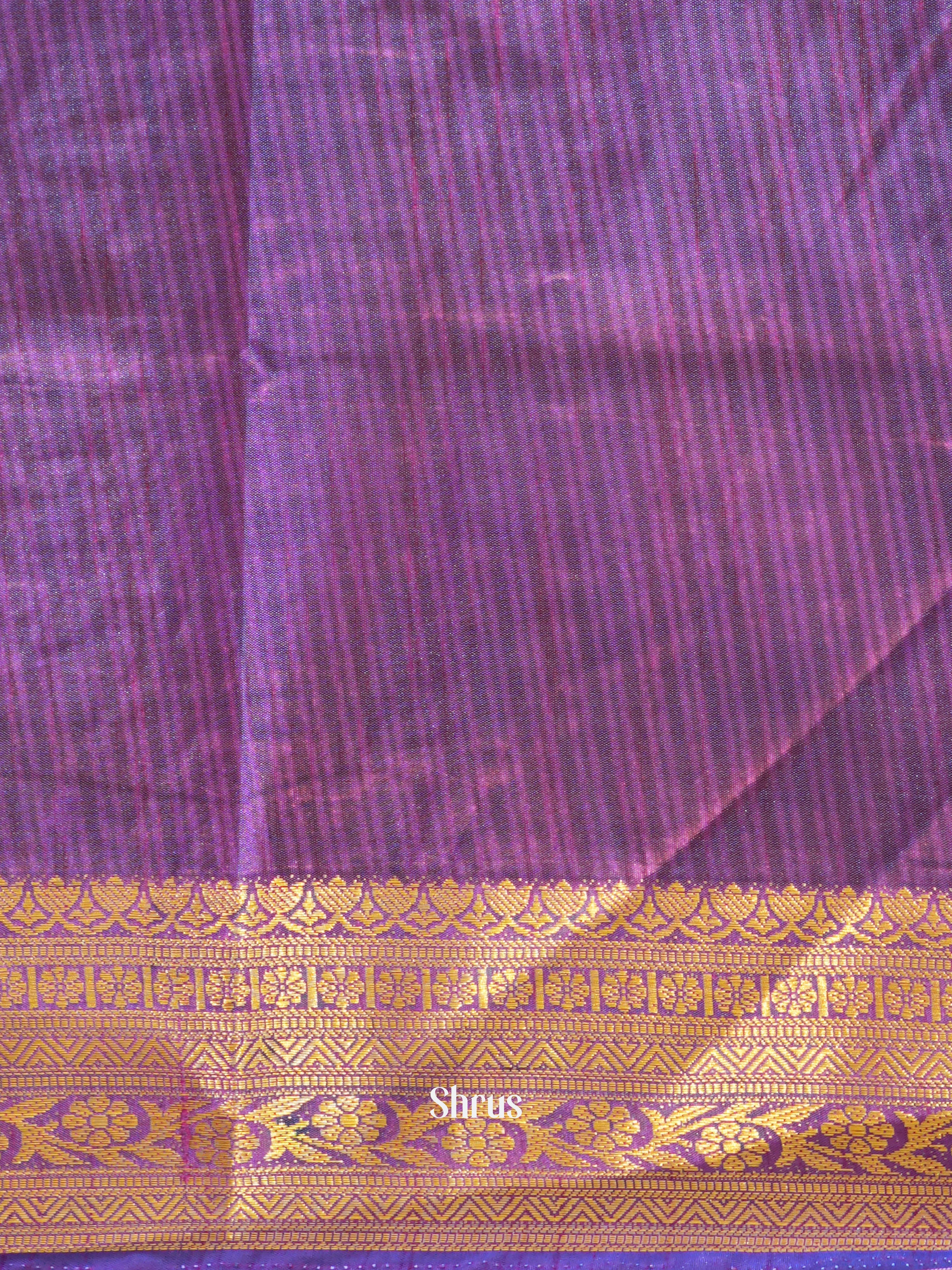 Blue & Purple- Semi patola Saree - Shop on ShrusEternity.com