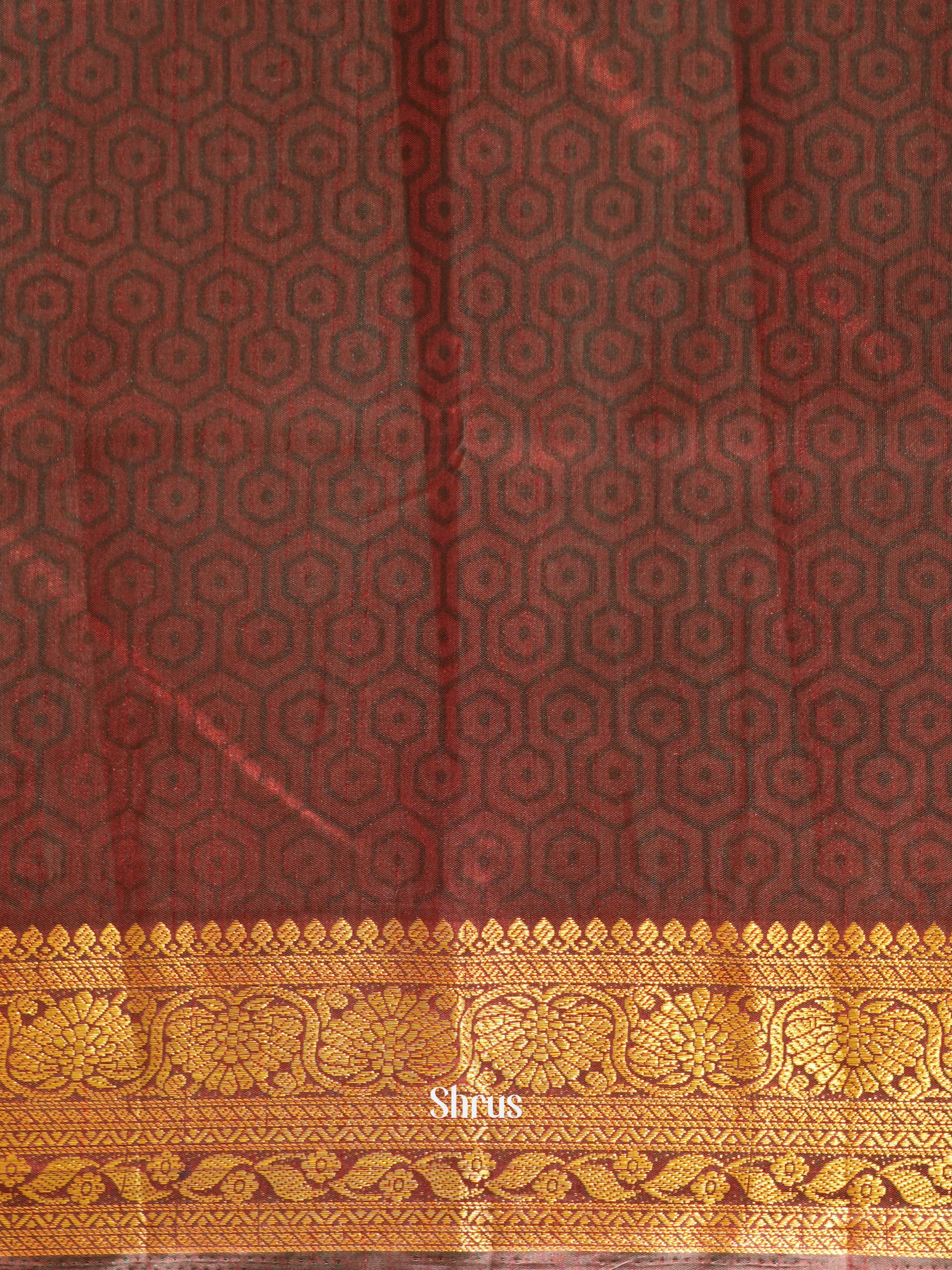 Green & Brown - Semi patola Saree - Shop on ShrusEternity.com
