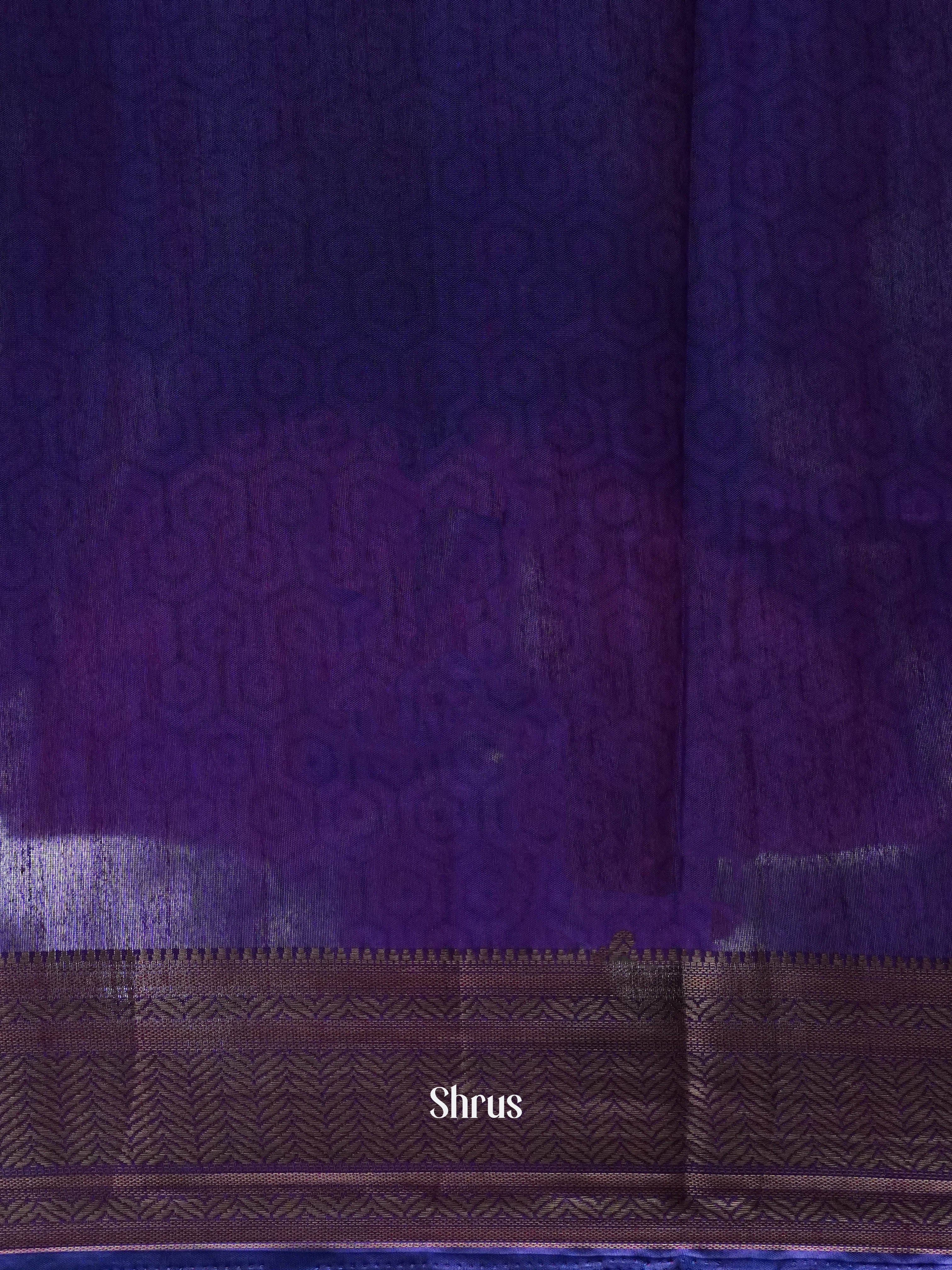 Blue & Purple - Semi Patola Saree - Shop on ShrusEternity.com