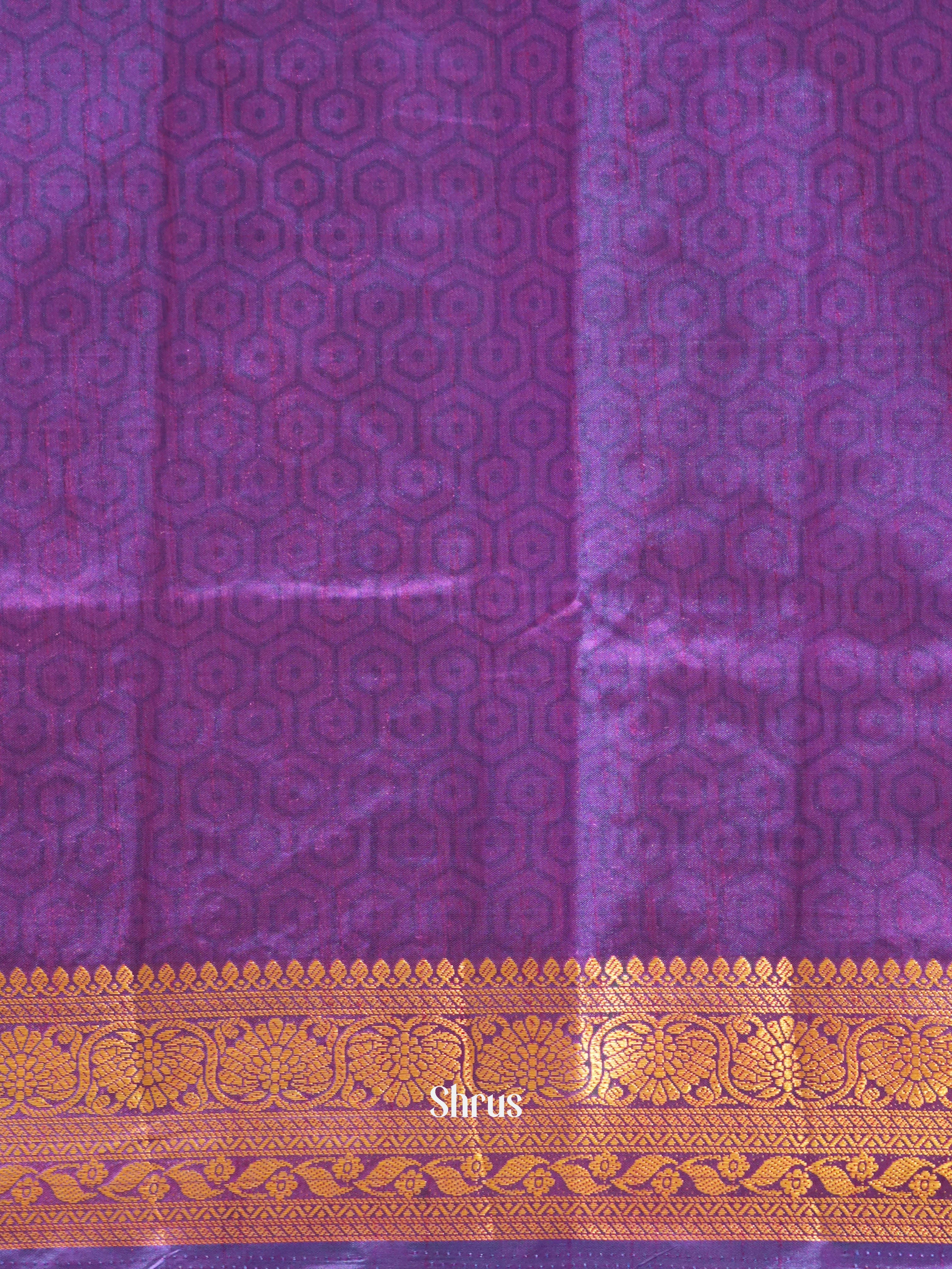 Blue & Purple - Semi patola Saree - Shop on ShrusEternity.com