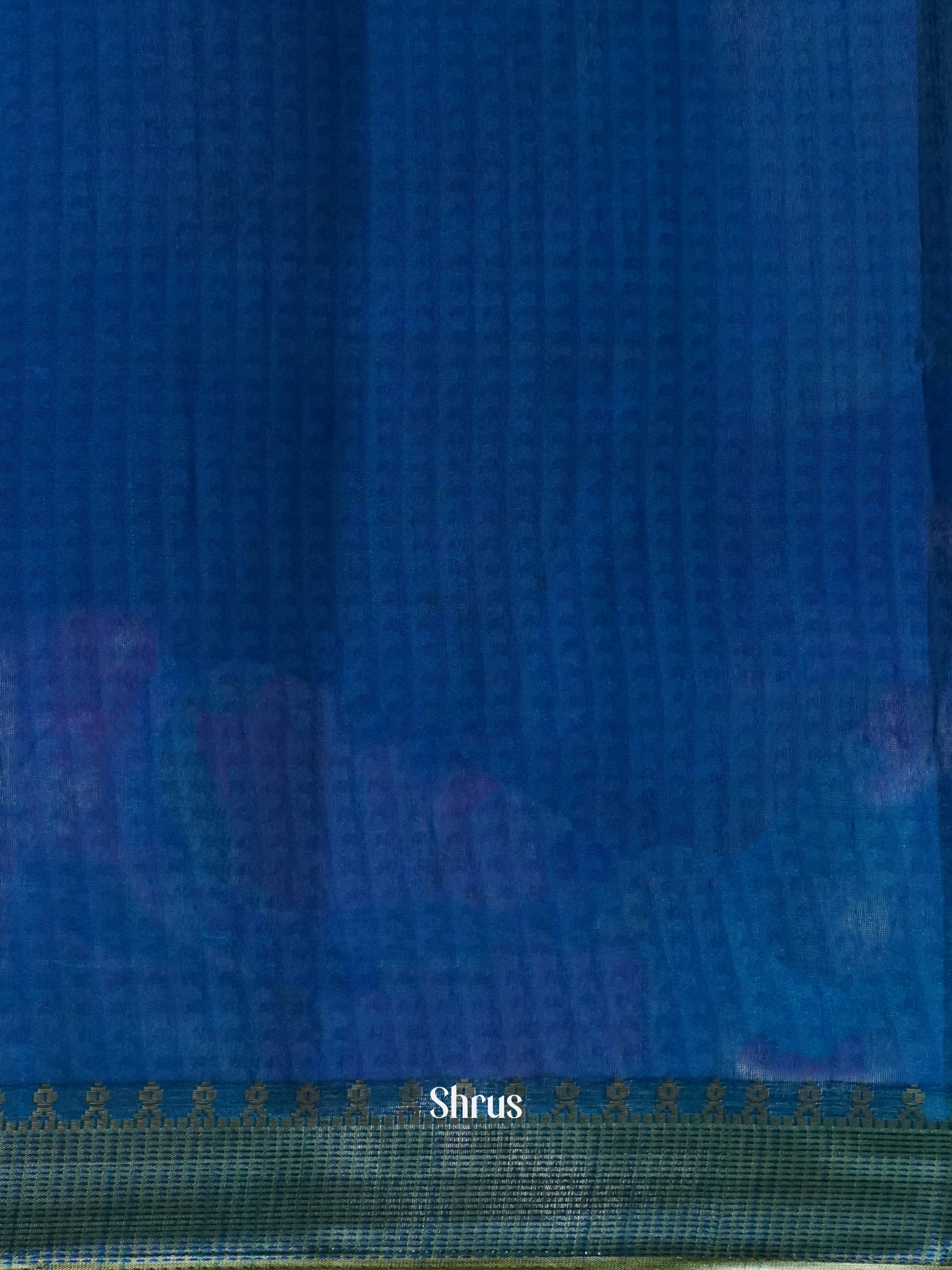 Blue - Semi Patola Saree - Shop on ShrusEternity.com