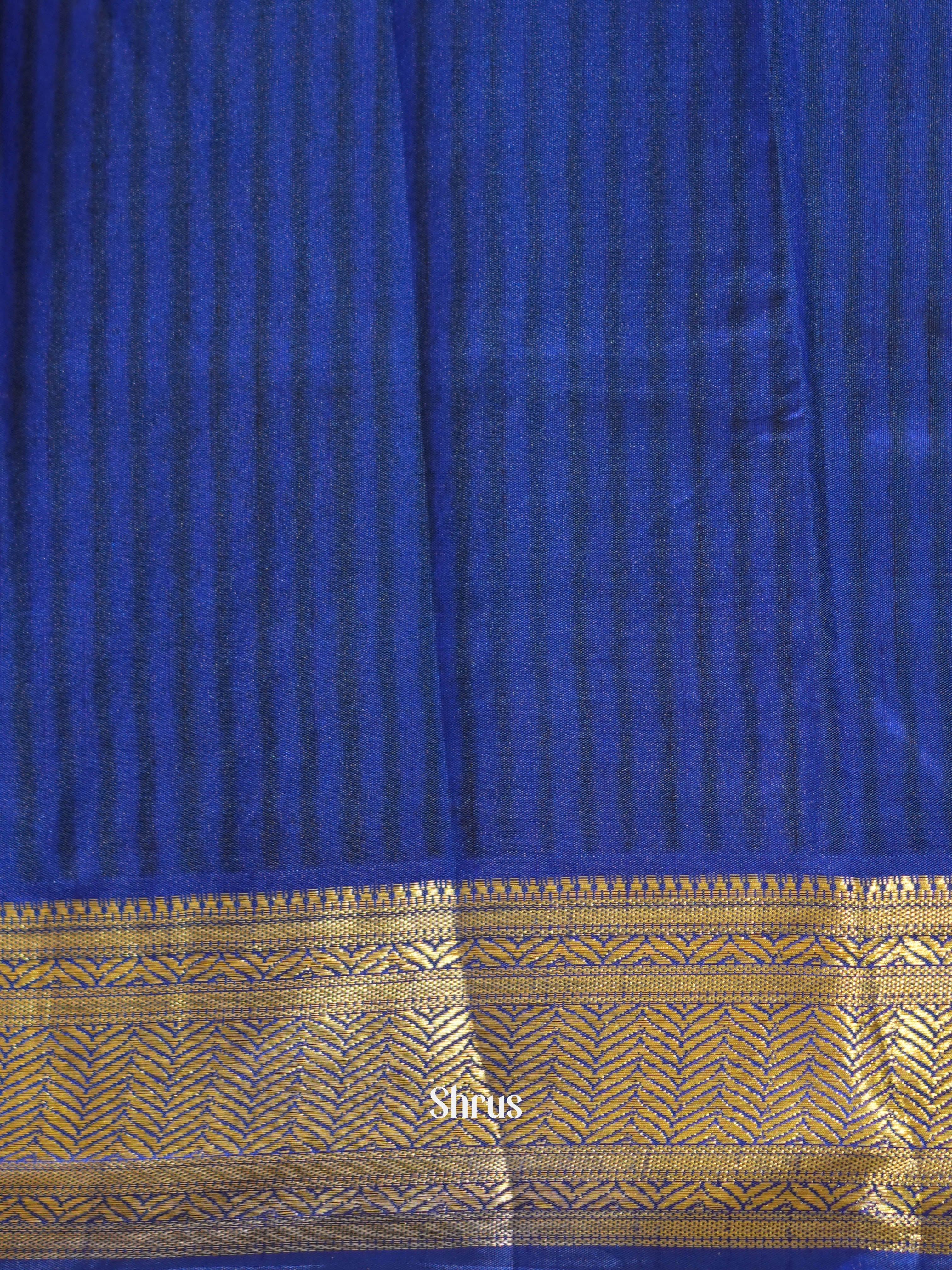 Purple & Blue - Semi patola Saree - Shop on ShrusEternity.com