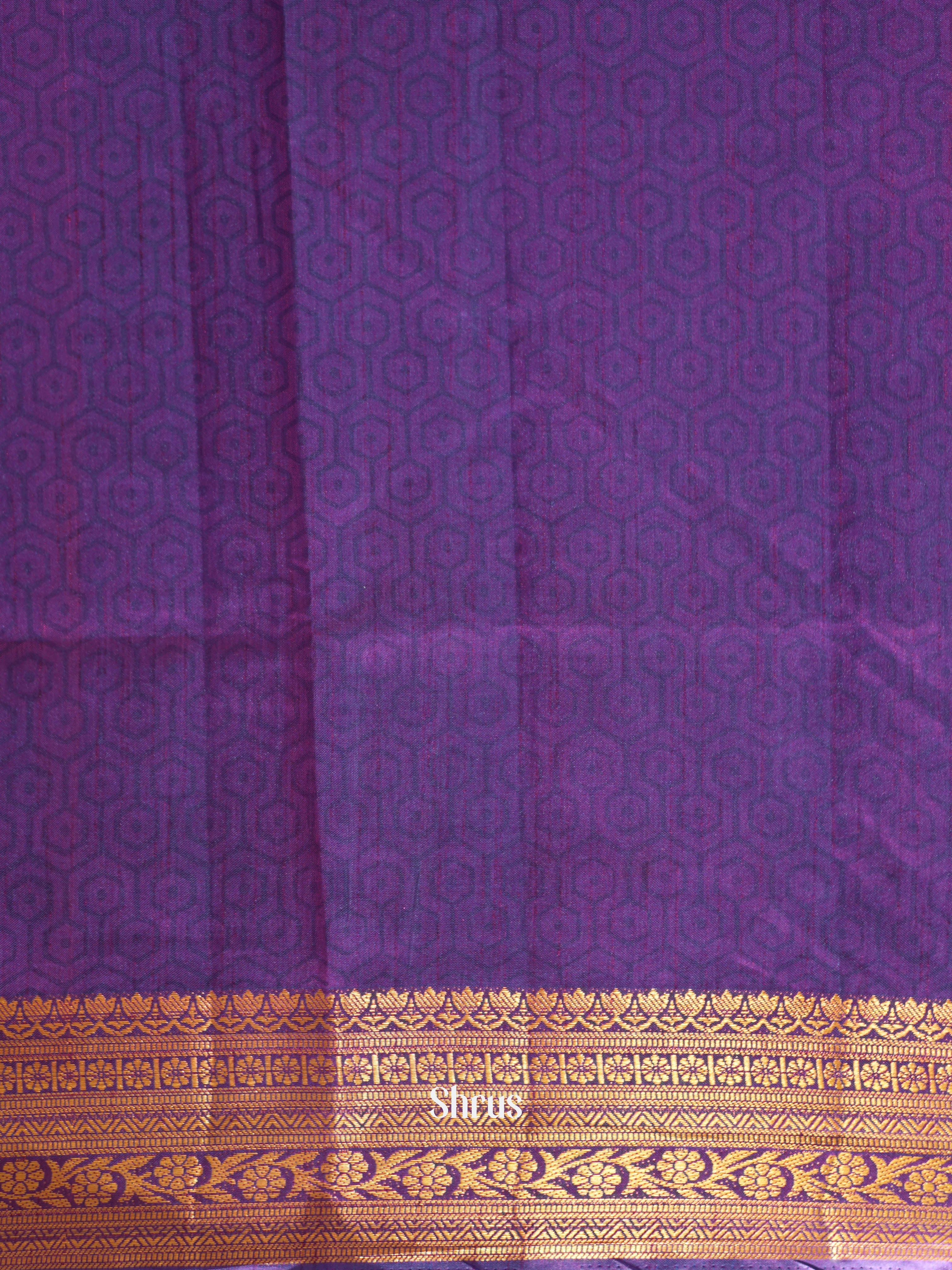 Blue & Purple - Semi patola Saree - Shop on ShrusEternity.com