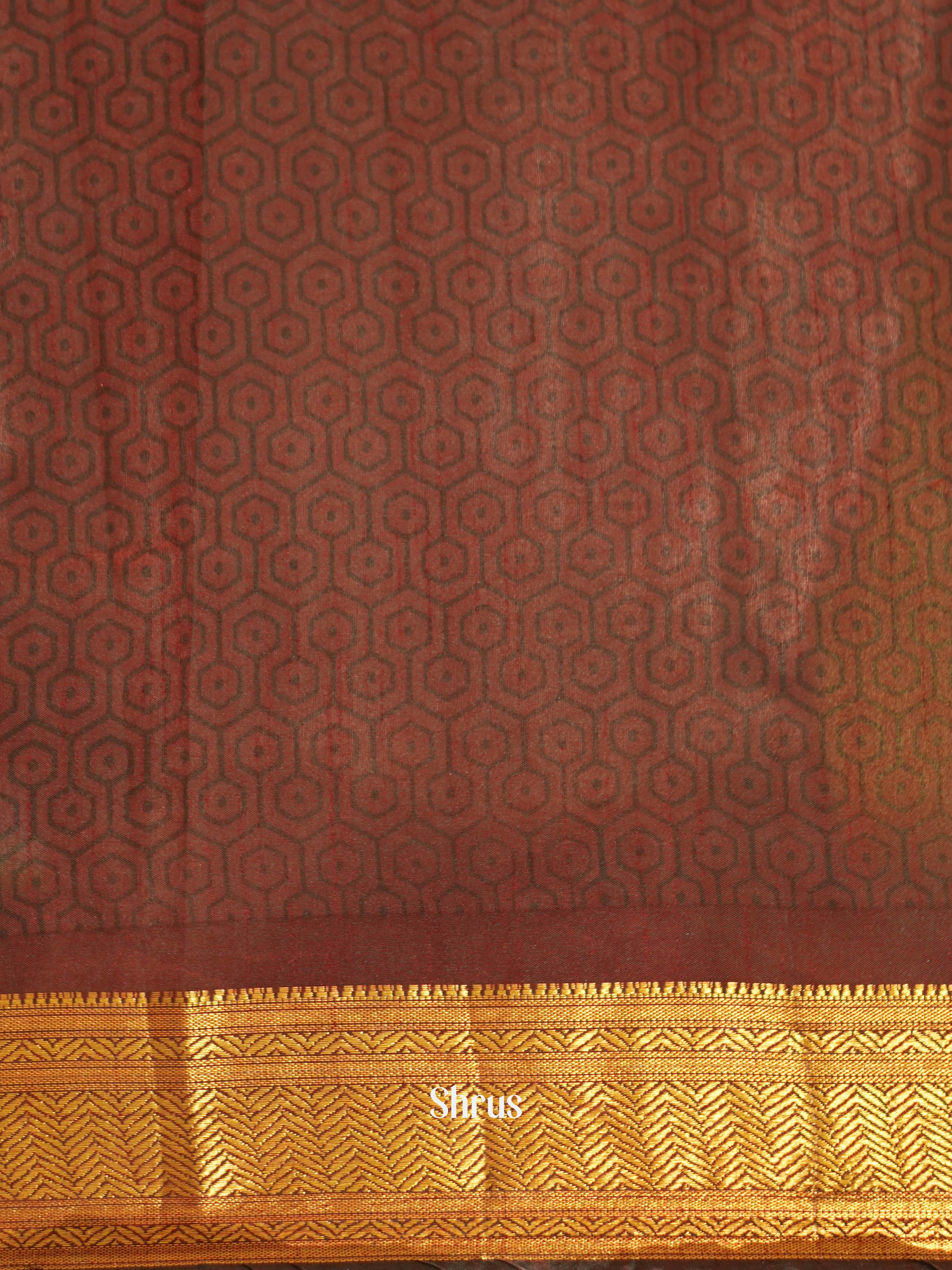 Green & Brown - Semi patola Saree - Shop on ShrusEternity.com