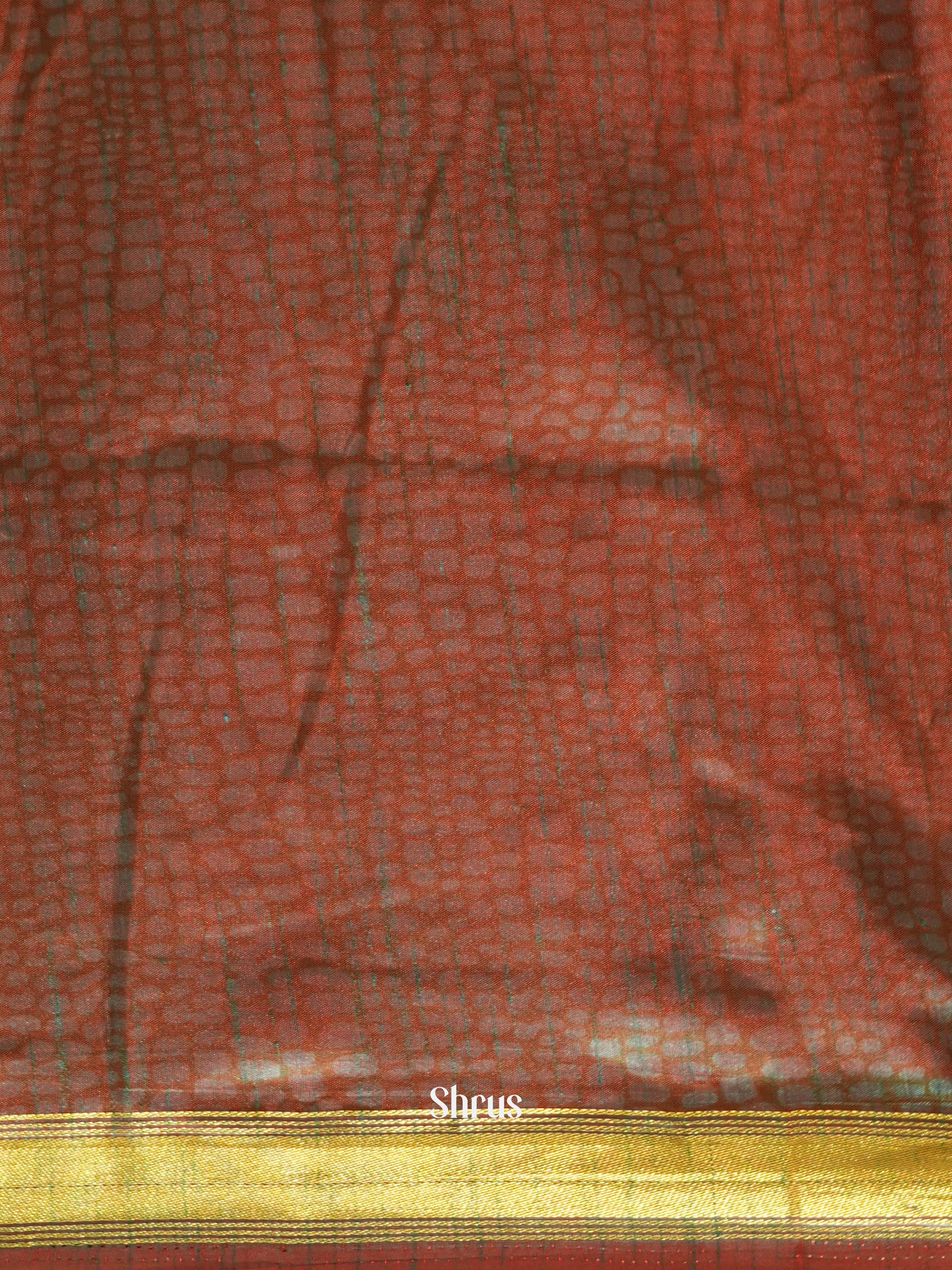 Red & Green - Semi patola Saree - Shop on ShrusEternity.com