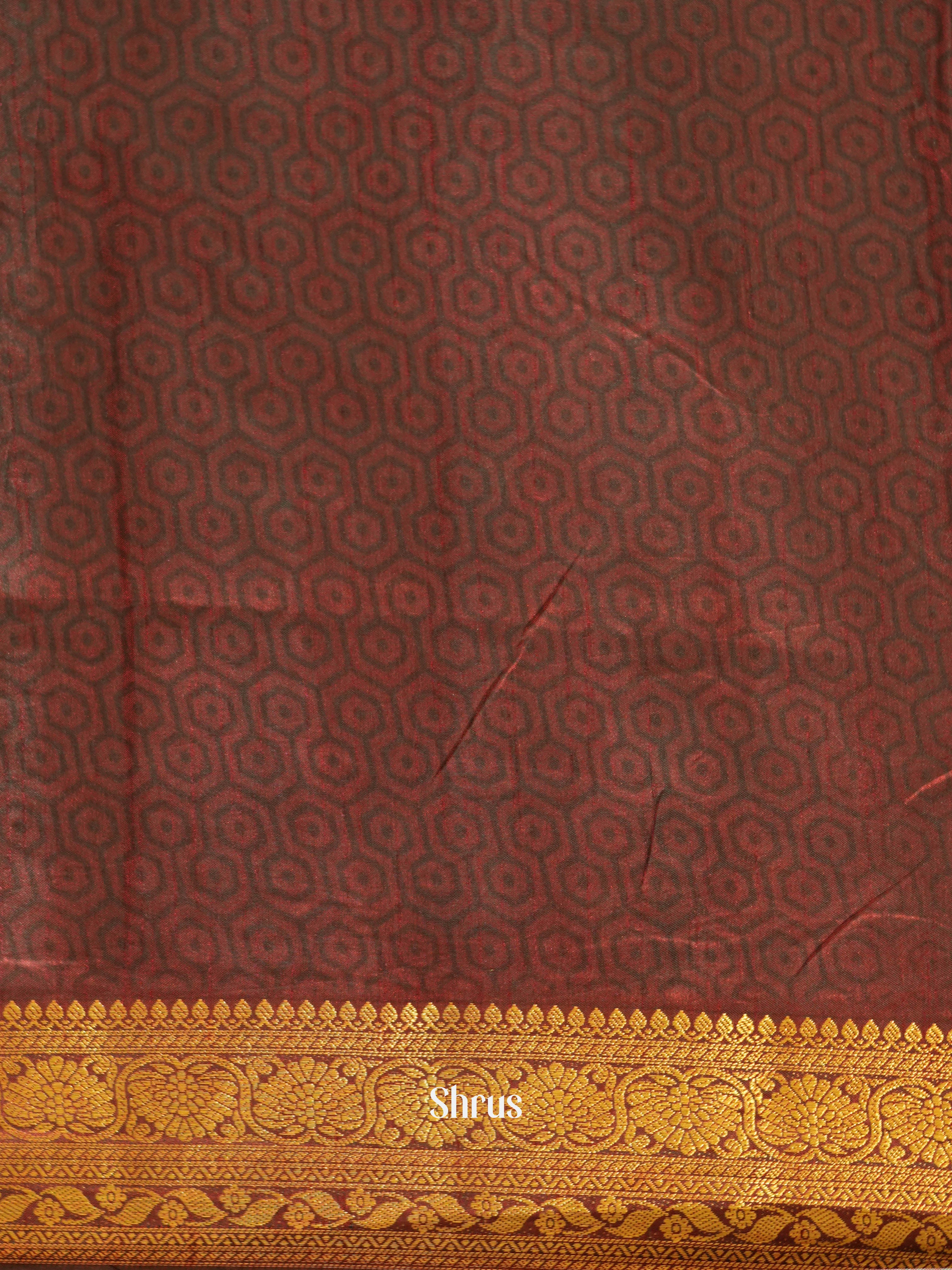 Green & Brown- Semi patola Saree - Shop on ShrusEternity.com