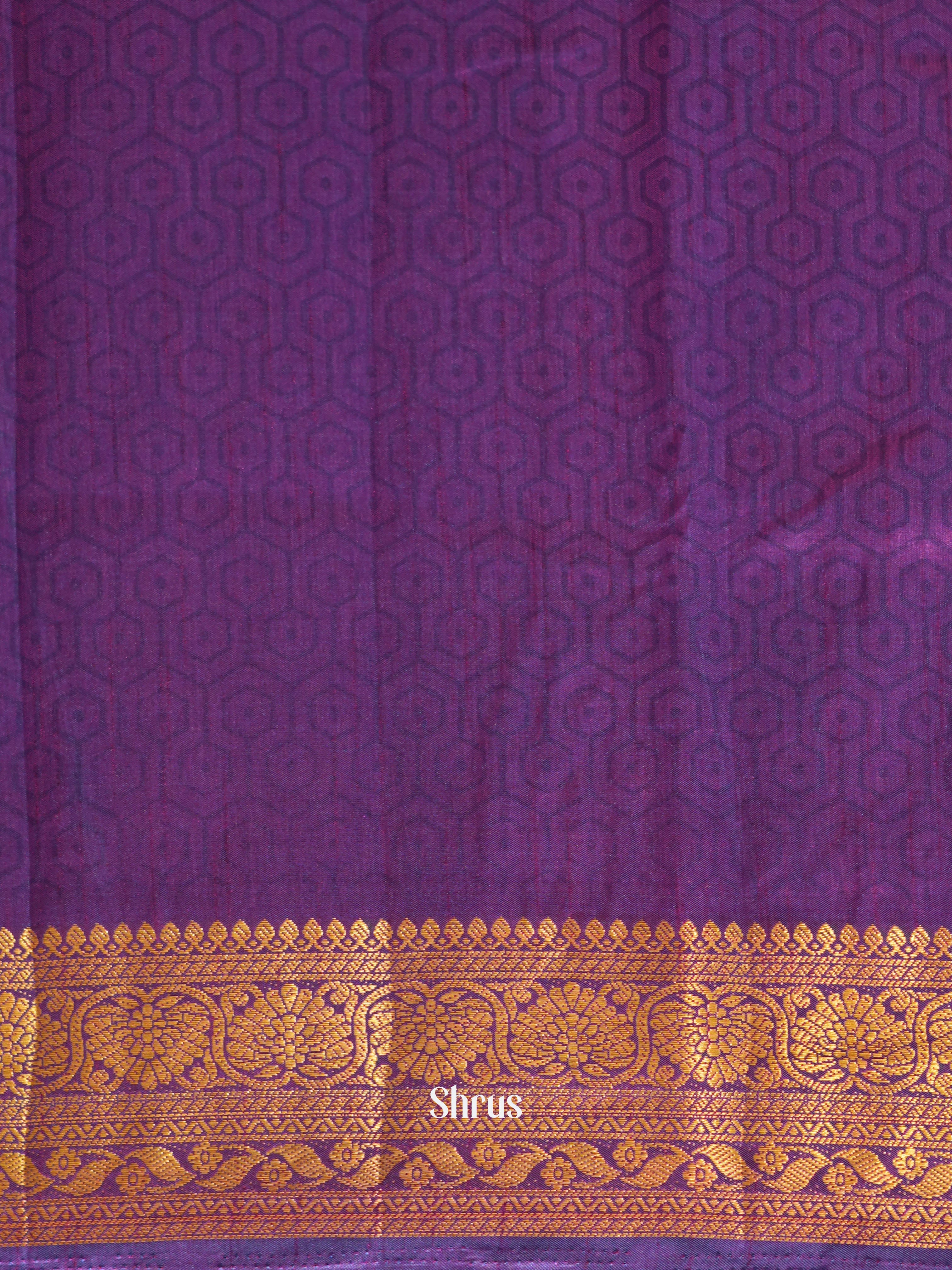 Blue & Purple - Semi patola Saree - Shop on ShrusEternity.com