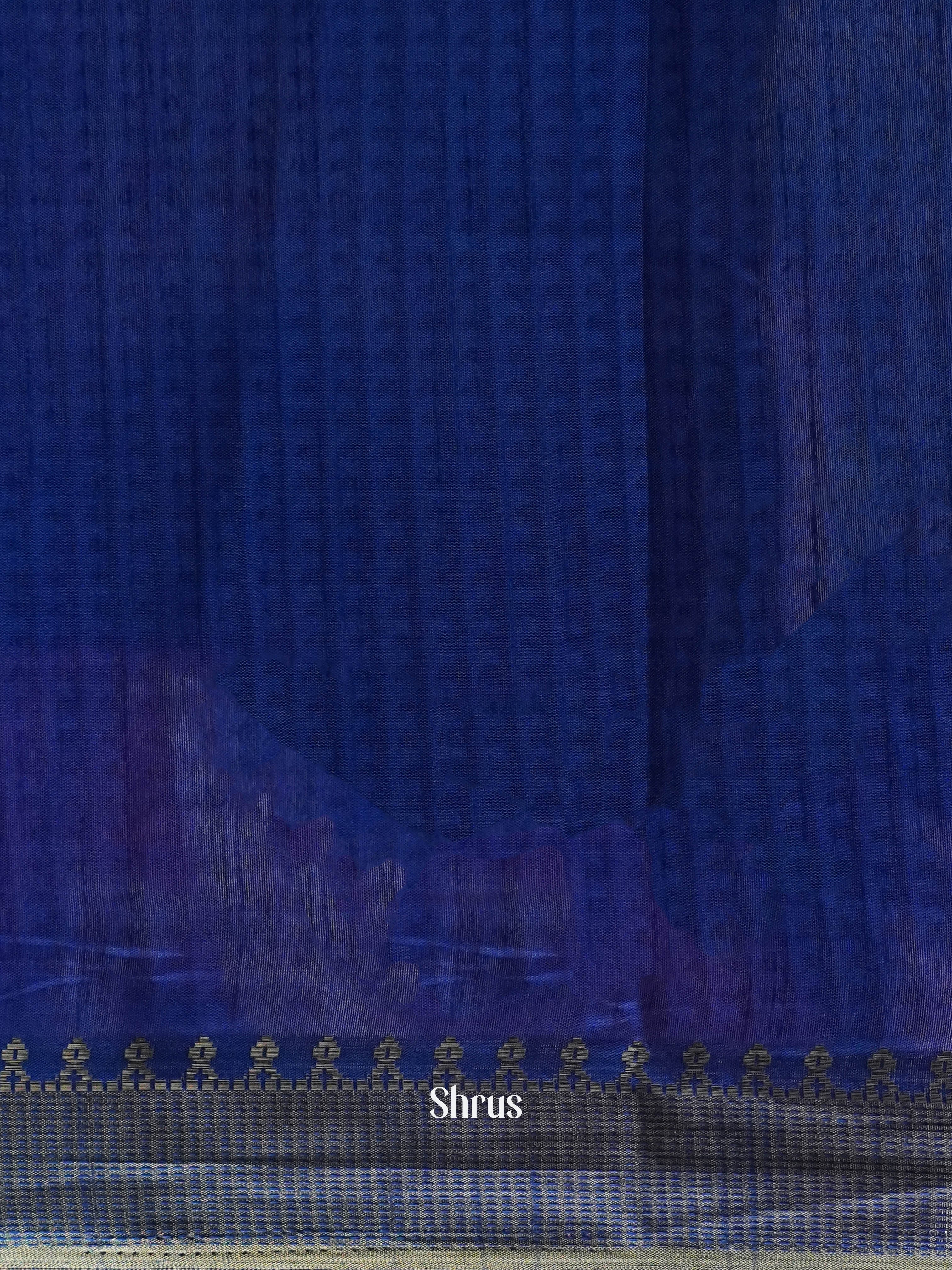 Purple & Blue - Semi Patola Saree - Shop on ShrusEternity.com