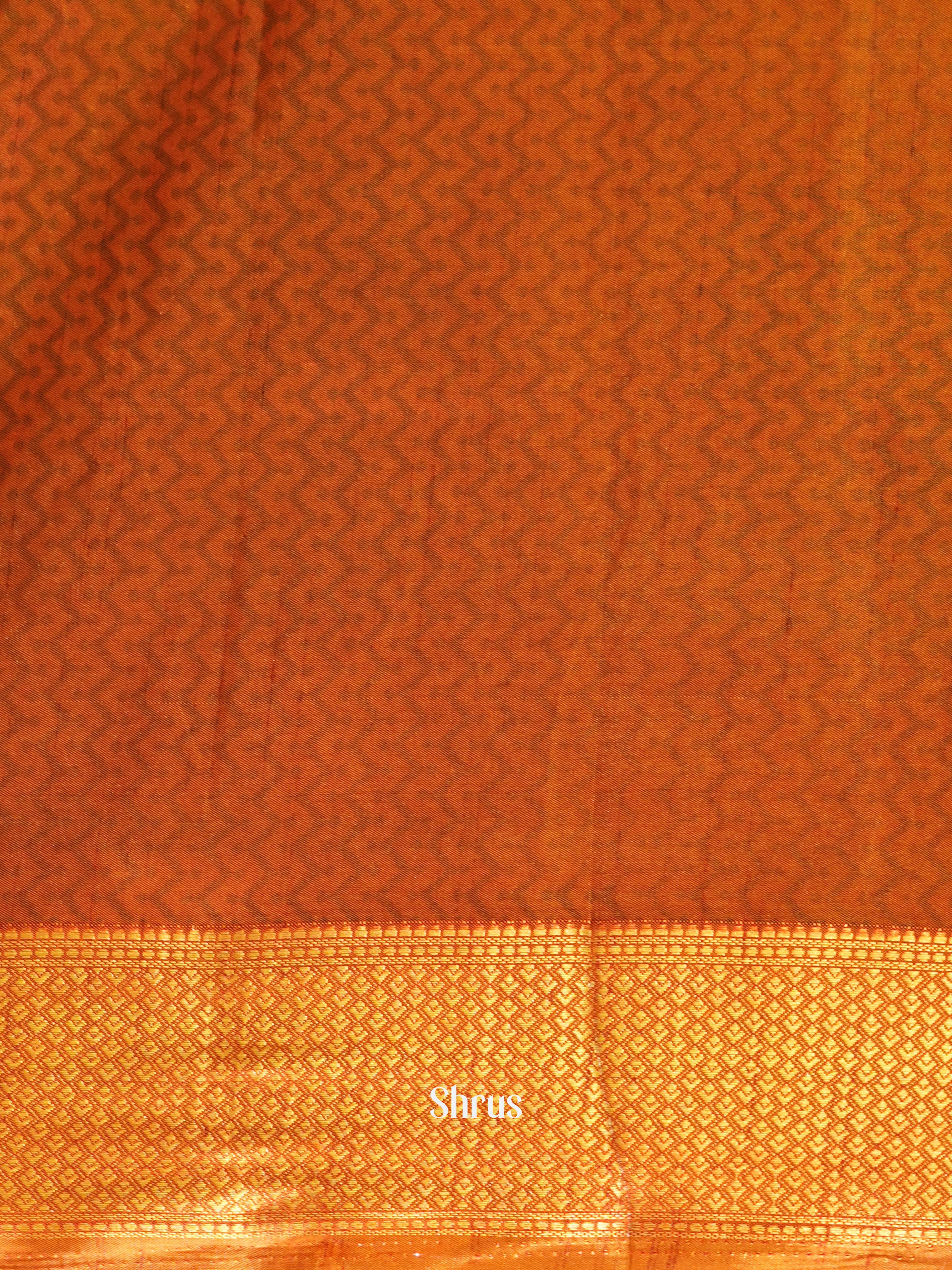 Orange & Brick - Semi patola Saree - Shop on ShrusEternity.com