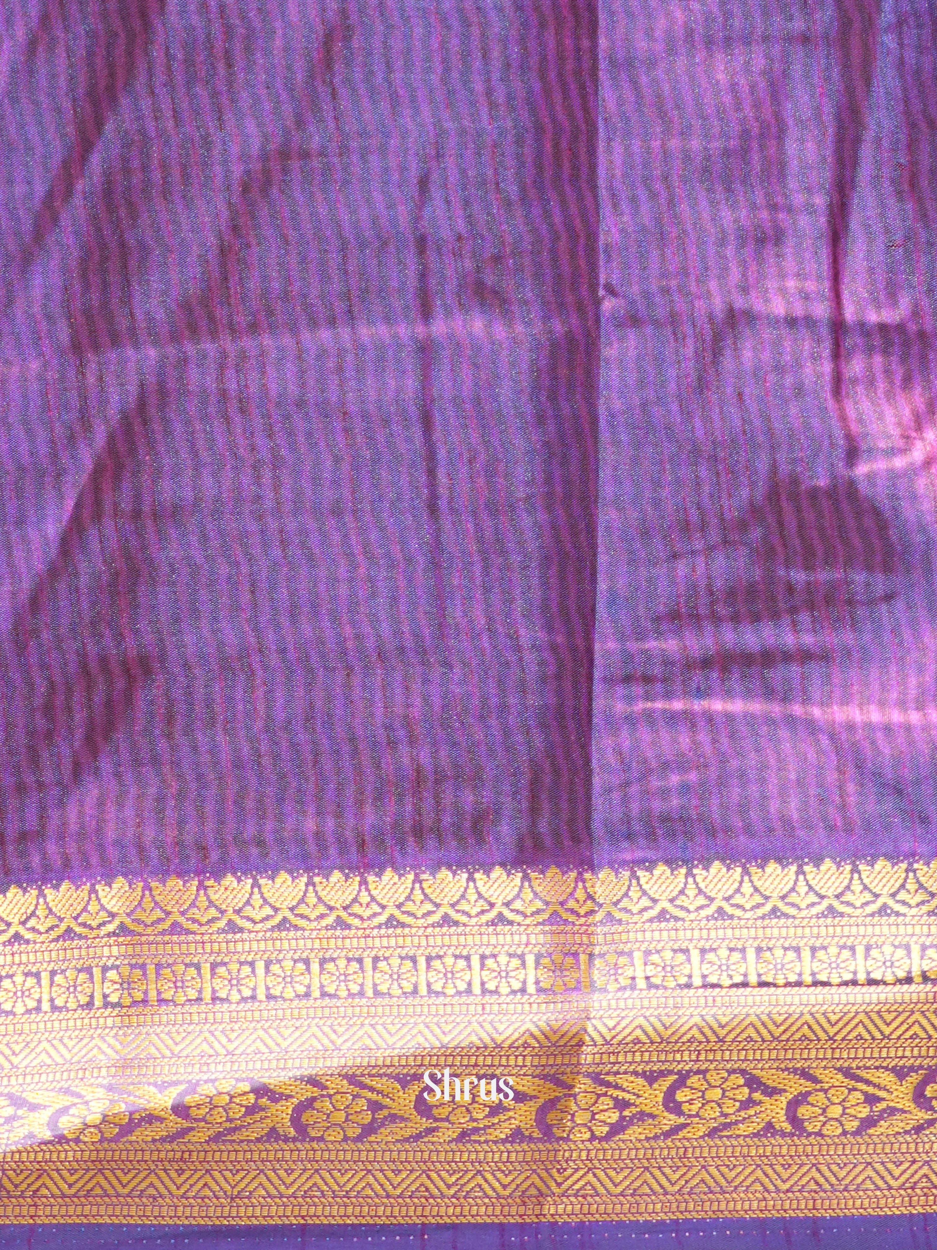 Blue & Purple - Semi patola Saree - Shop on ShrusEternity.com