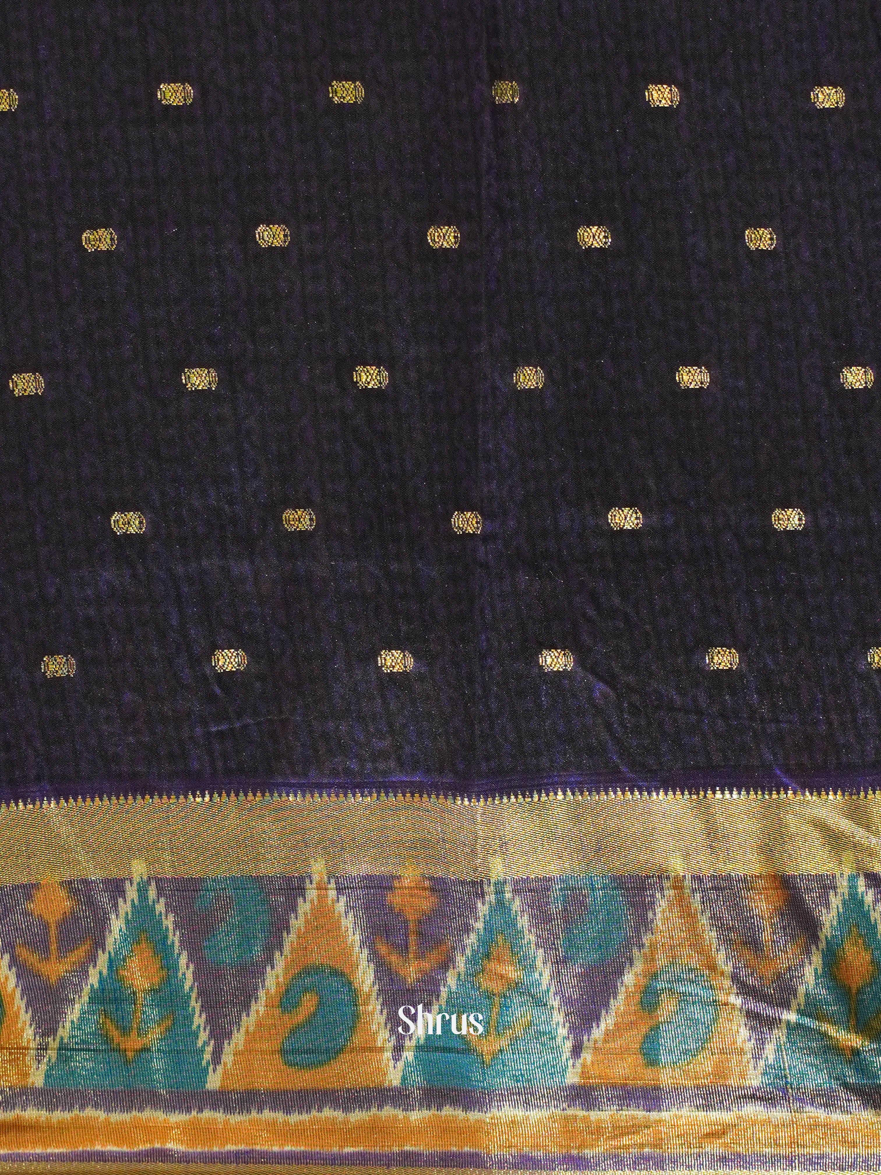 Teal & Purple - Semi Patola Saree - Shop on ShrusEternity.com