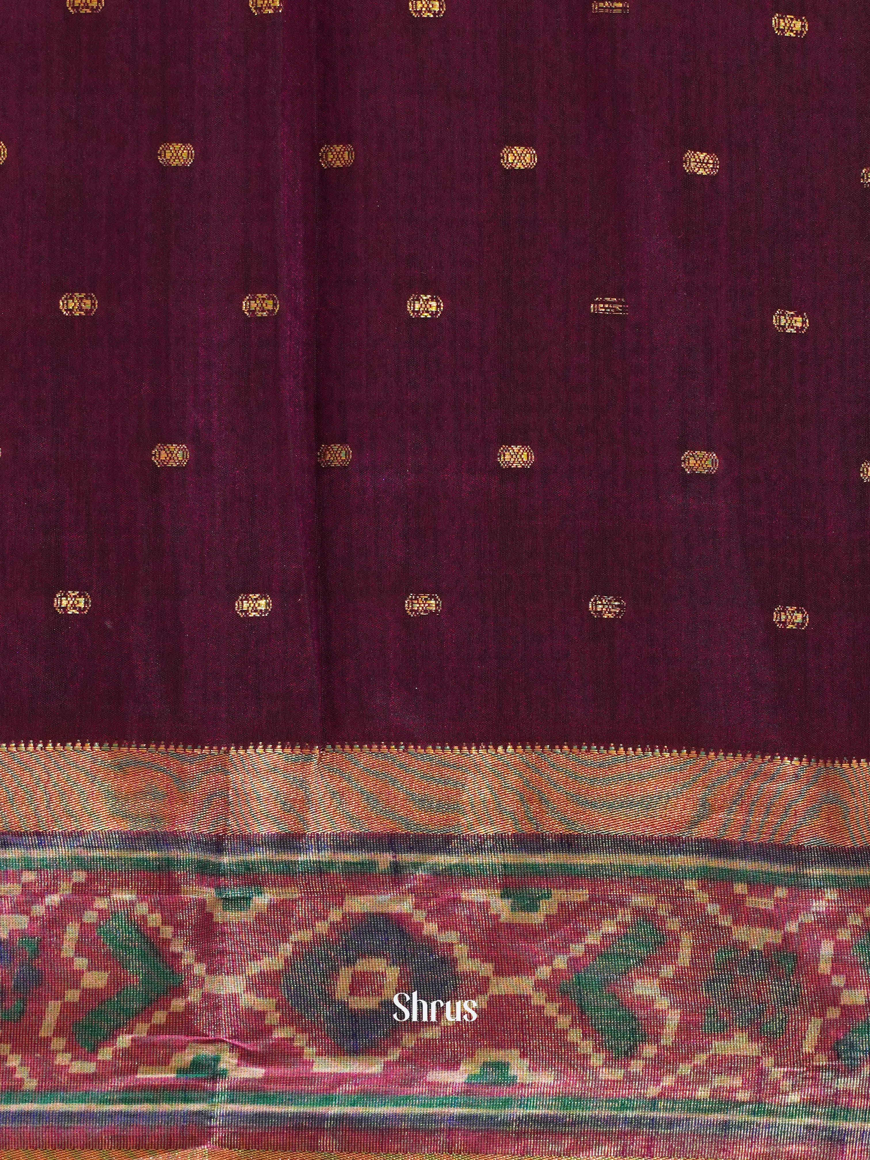 Blue & Purple - Semi Patola Saree - Shop on ShrusEternity.com