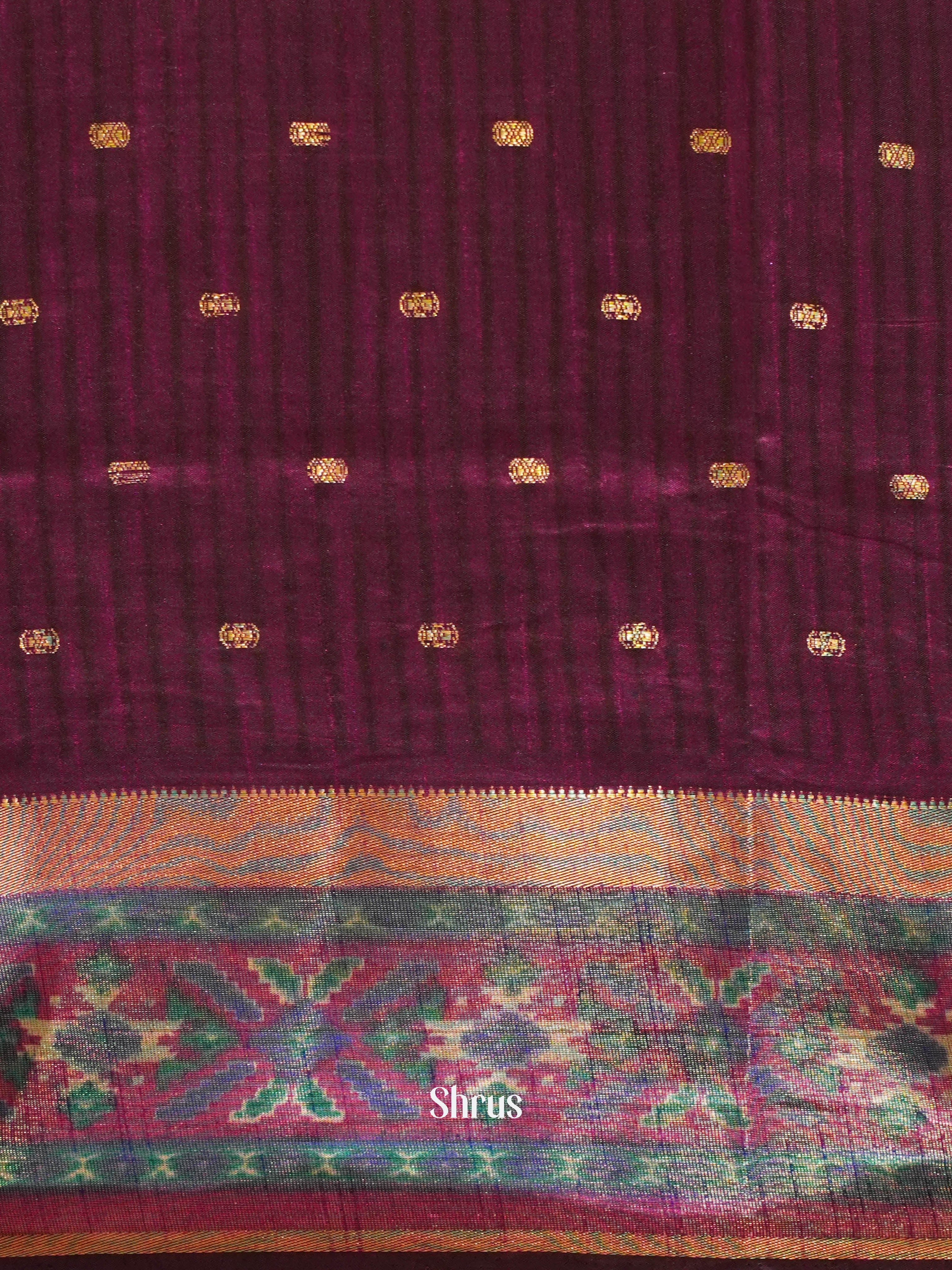 Blue & Purple - Semi Patola Saree - Shop on ShrusEternity.com