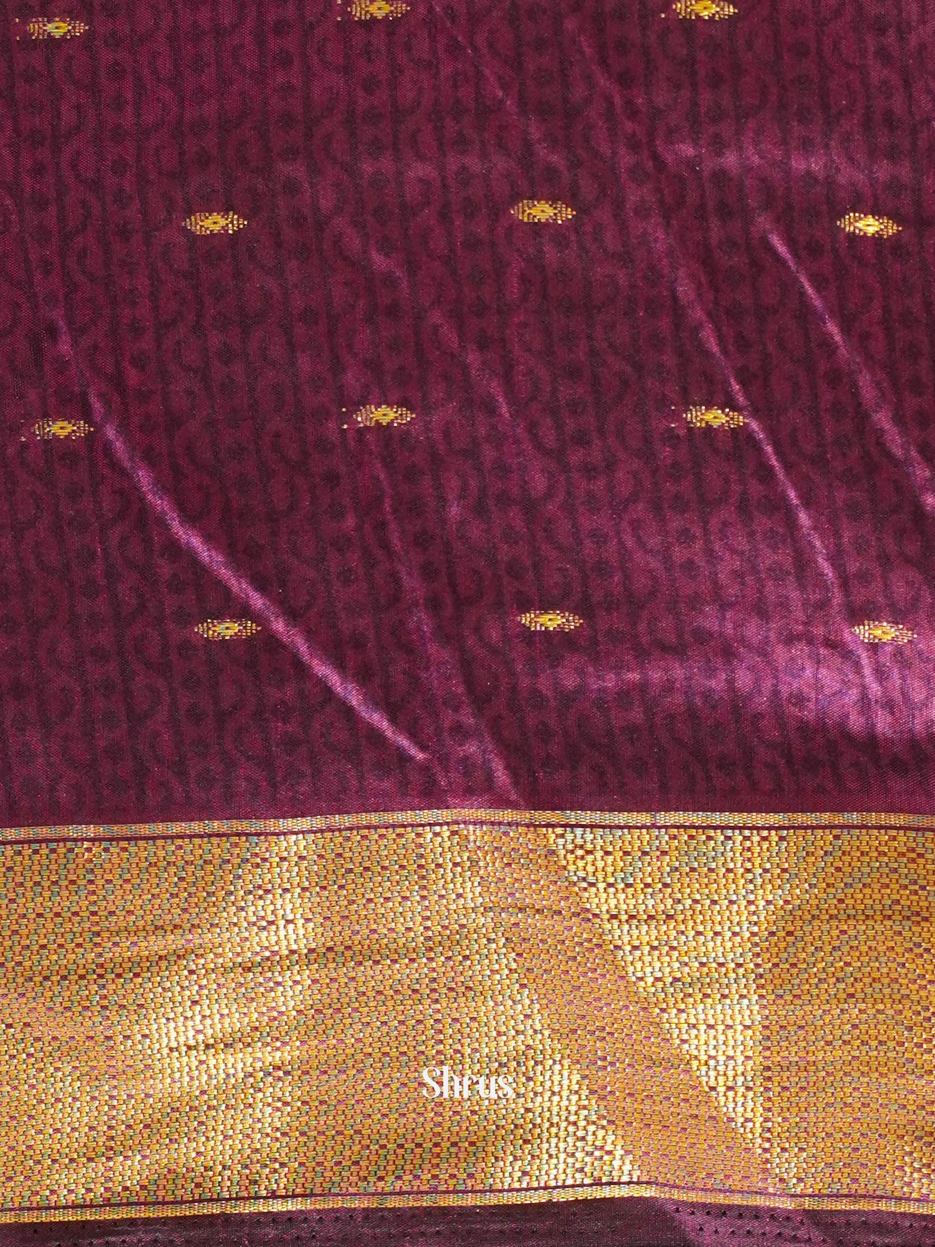 Blue & Purple - Semi Patola Saree - Shop on ShrusEternity.com