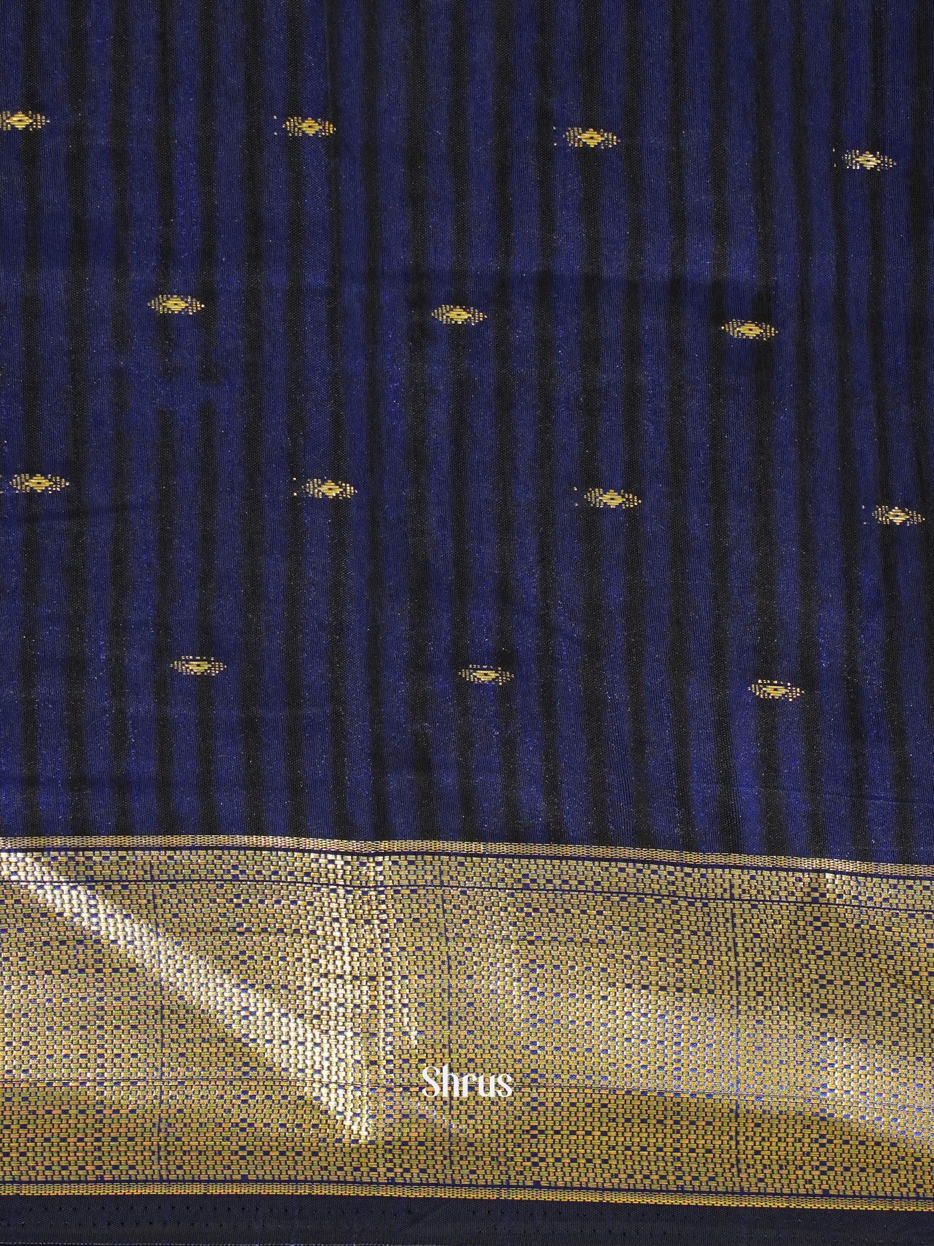 Purple & Blue- Semi Patola Saree - Shop on ShrusEternity.com