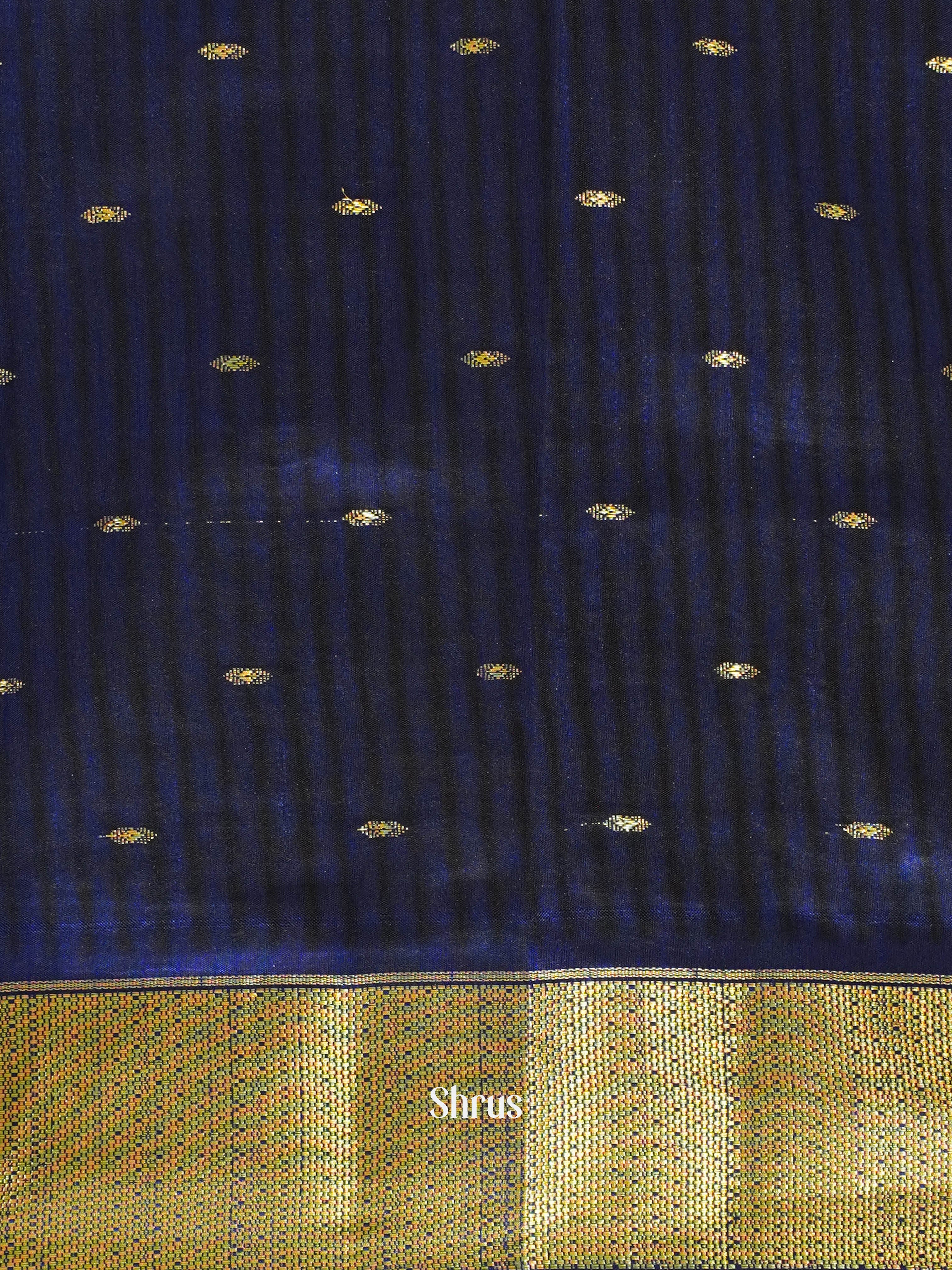 Black & Blue - Semi Patola Saree - Shop on ShrusEternity.com