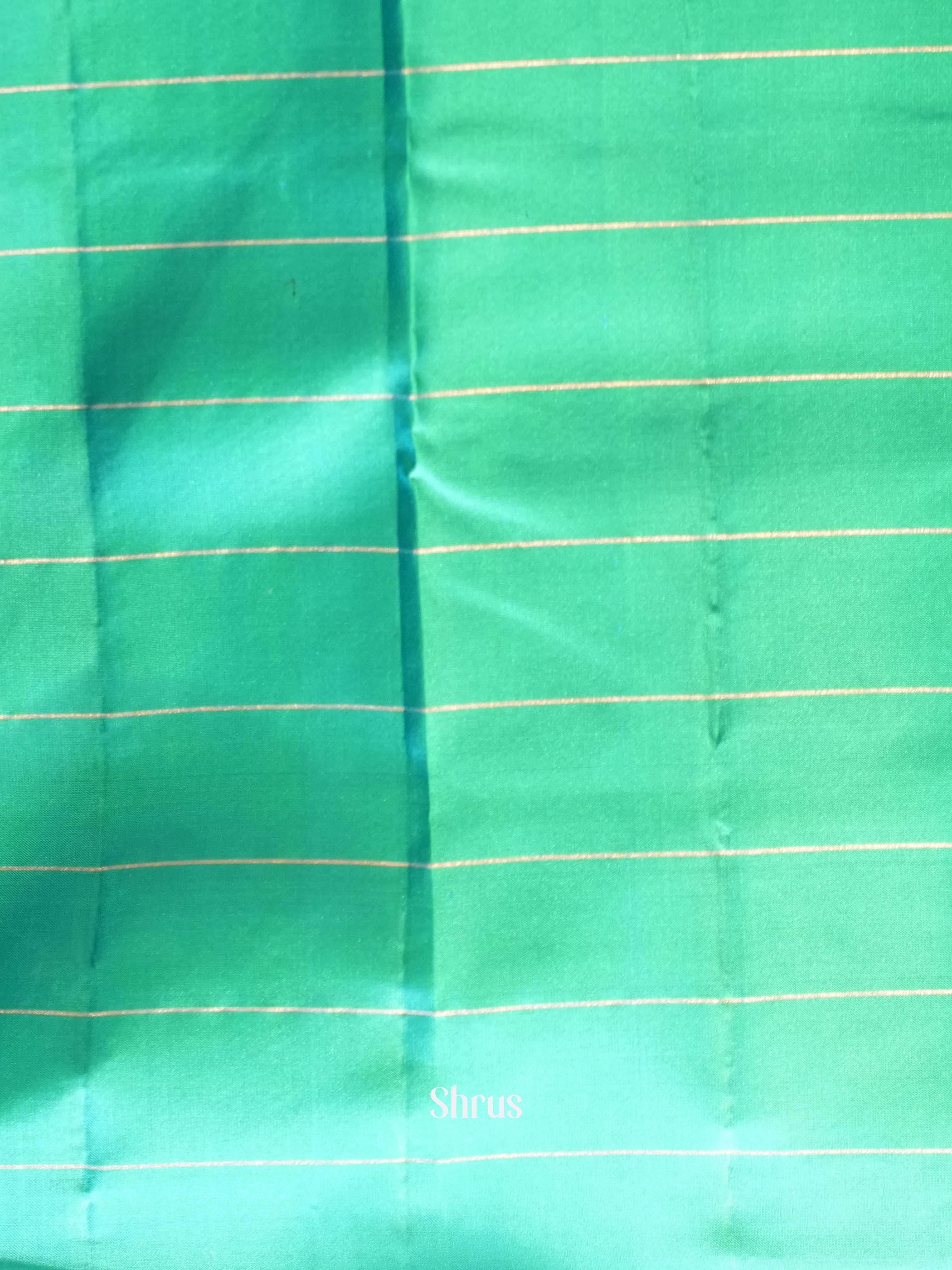 Coffee Brown & Green - Soft Silk Saree - Shop on ShrusEternity.com