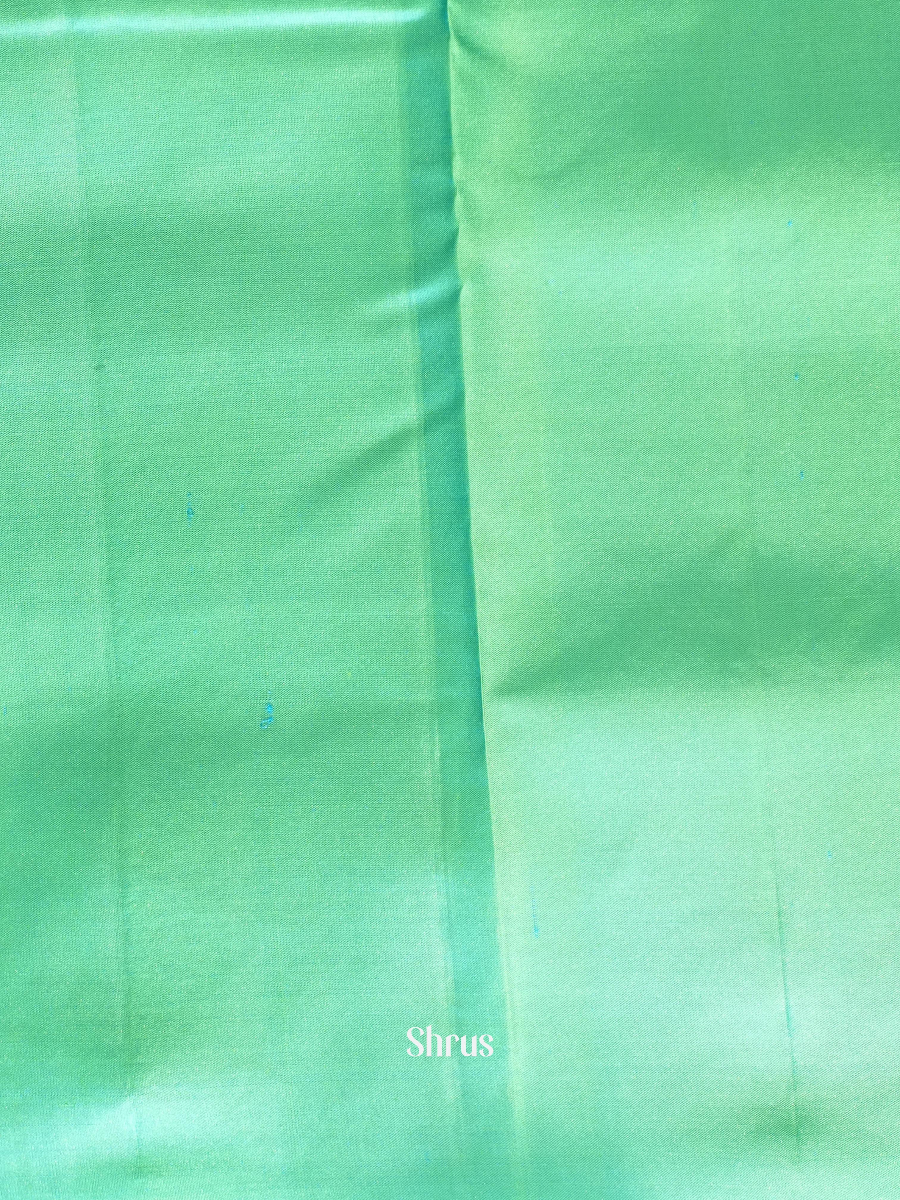 Blue & Teal Green - Soft Silk Saree - Shop on ShrusEternity.com