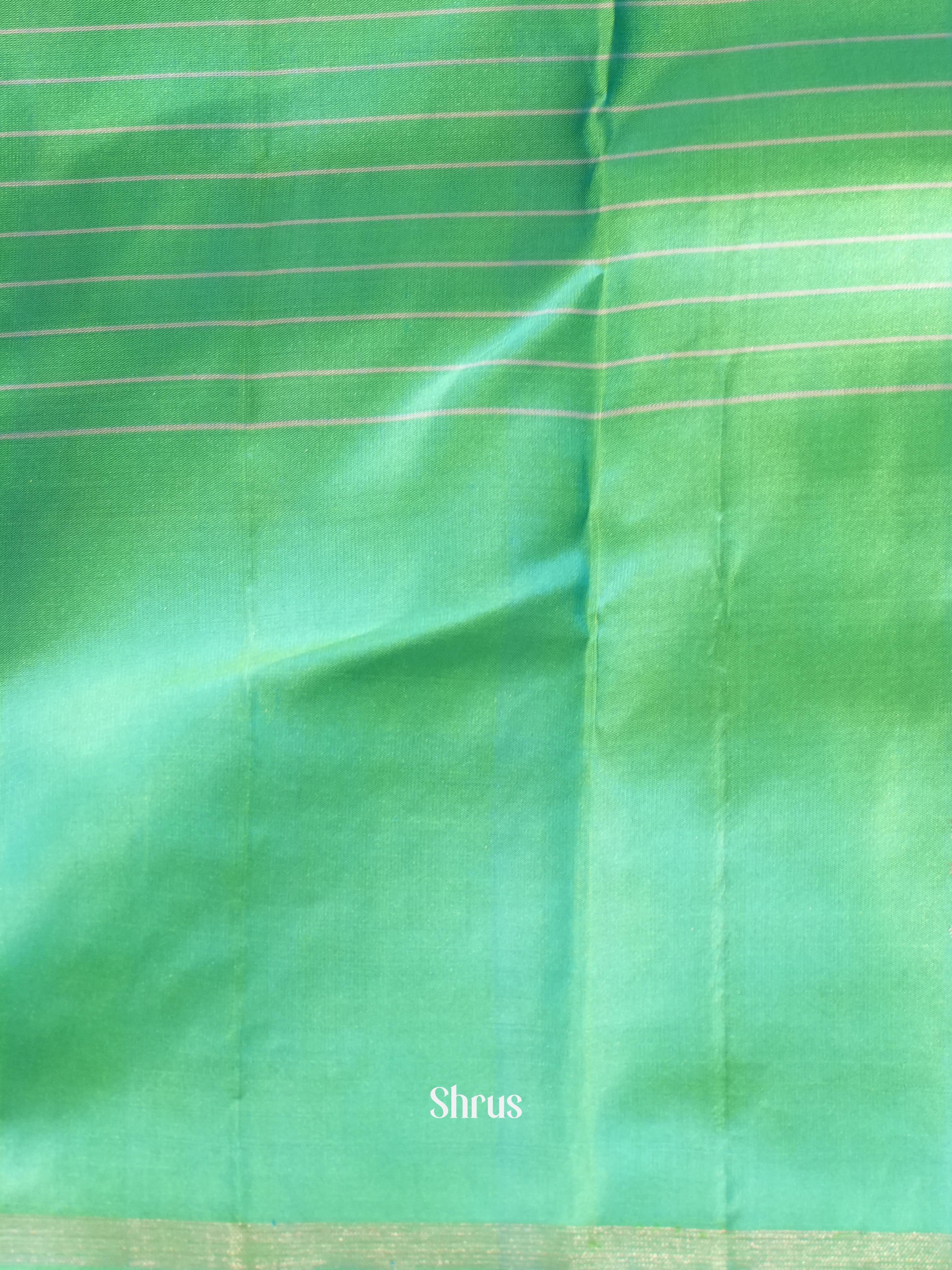 Blue & Green - Soft Silk Saree - Shop on ShrusEternity.com