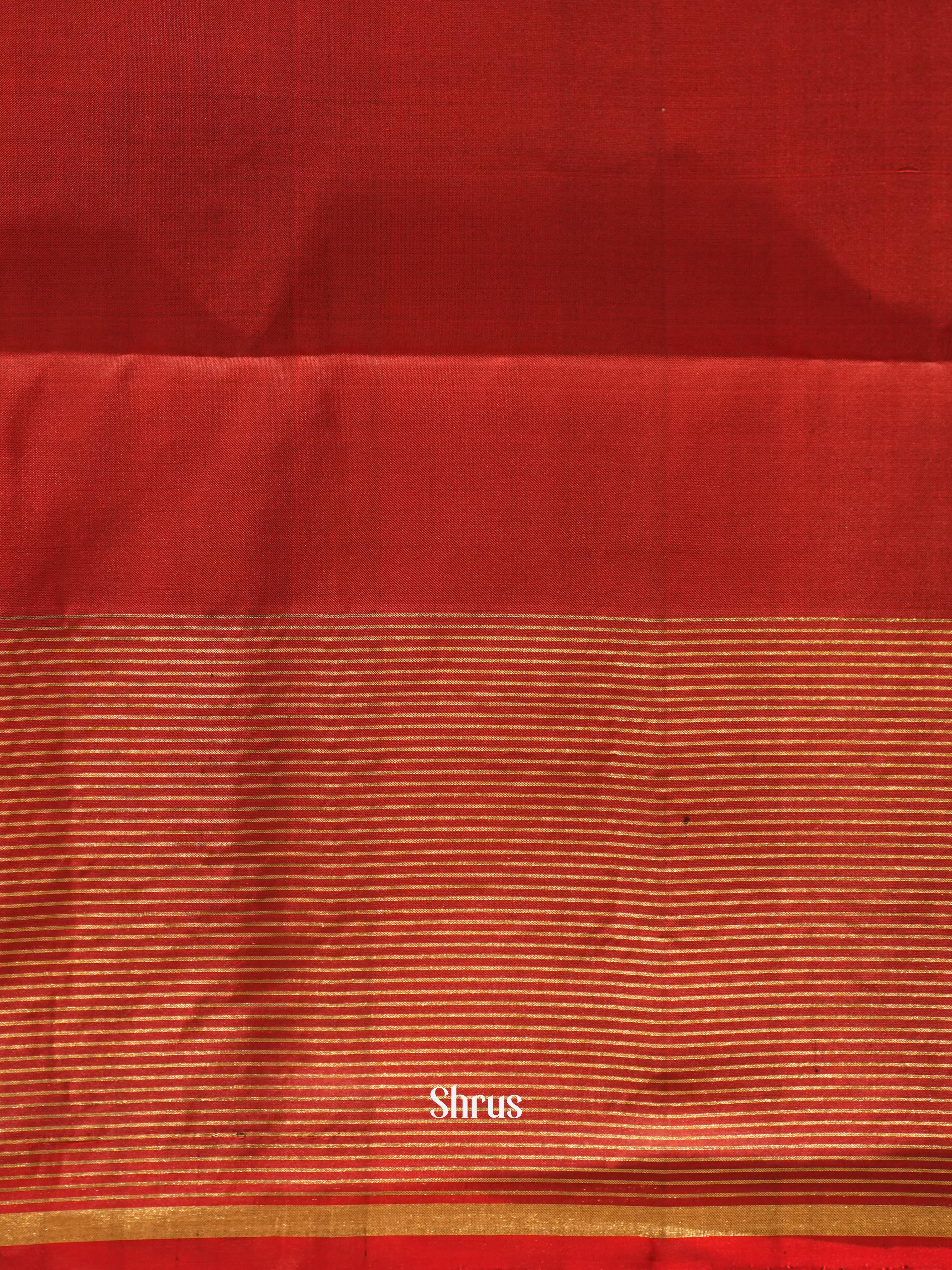 Grey & Maroon - Soft Silk Saree - Shop on ShrusEternity.com