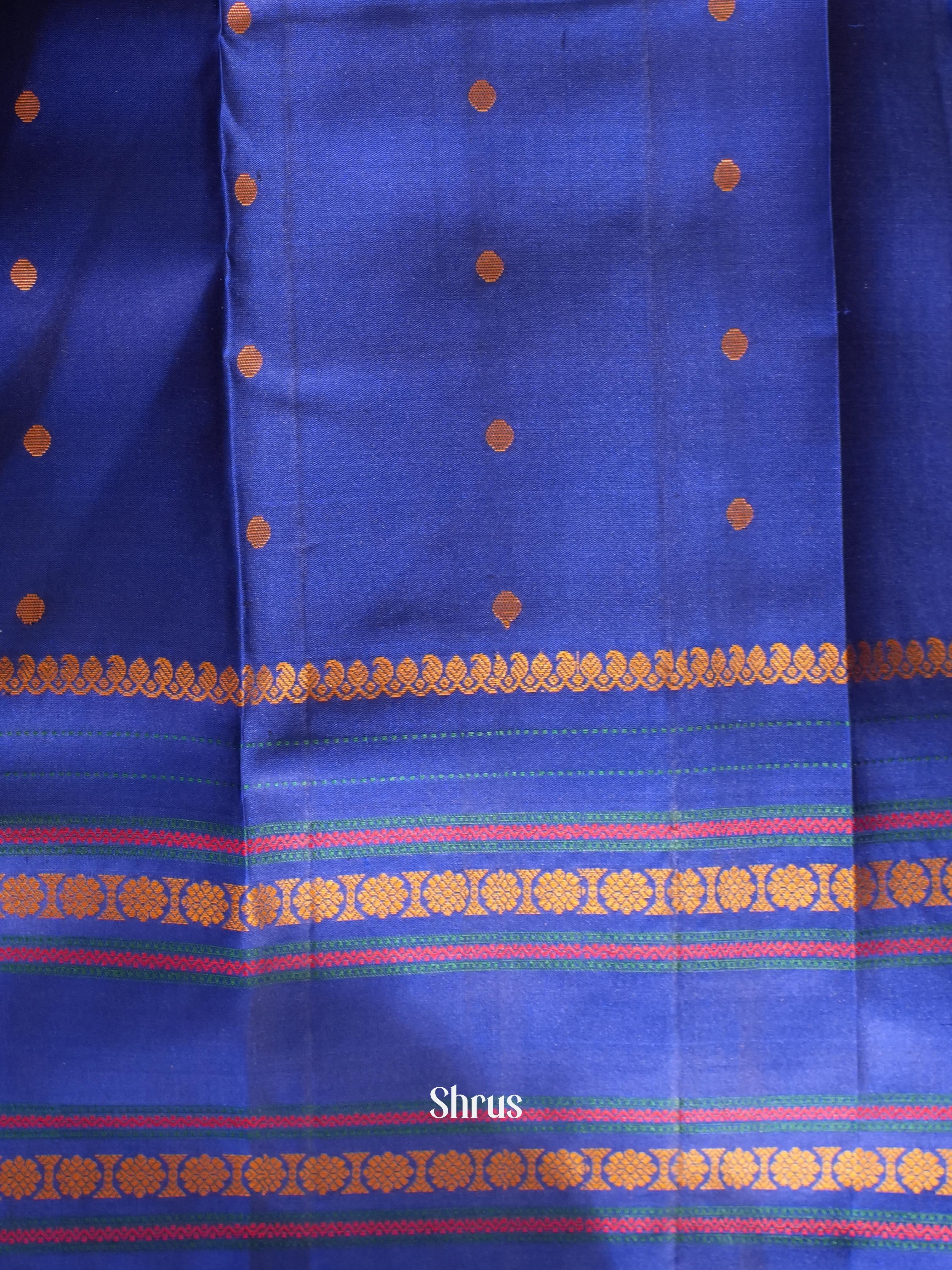 Blue(Single Tone) - Soft Silk Saree - Shop on ShrusEternity.com