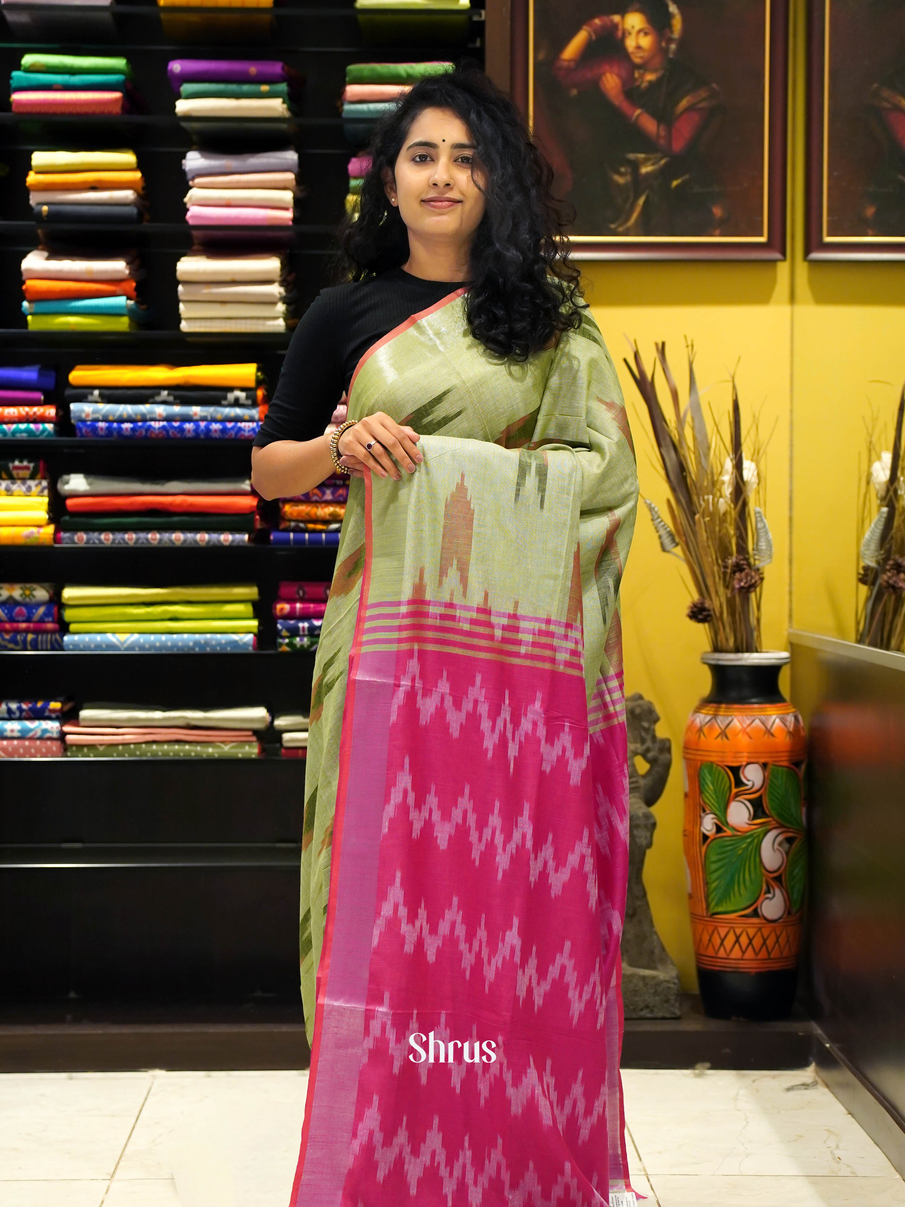 CHS08134 - Semi Ikkat saree - Shop on ShrusEternity.com