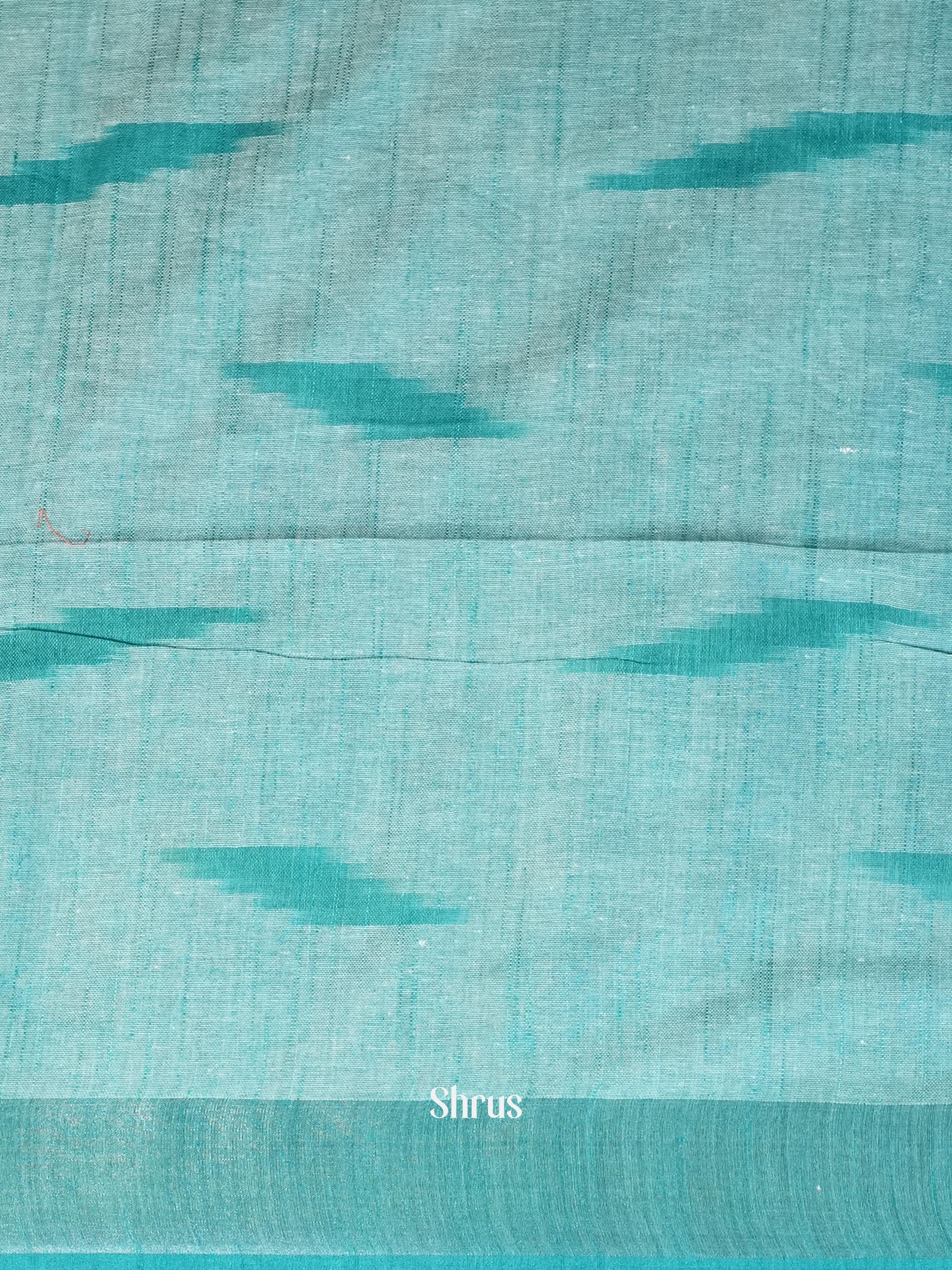 Pink & Teal - Semi Ikkat Saree - Shop on ShrusEternity.com
