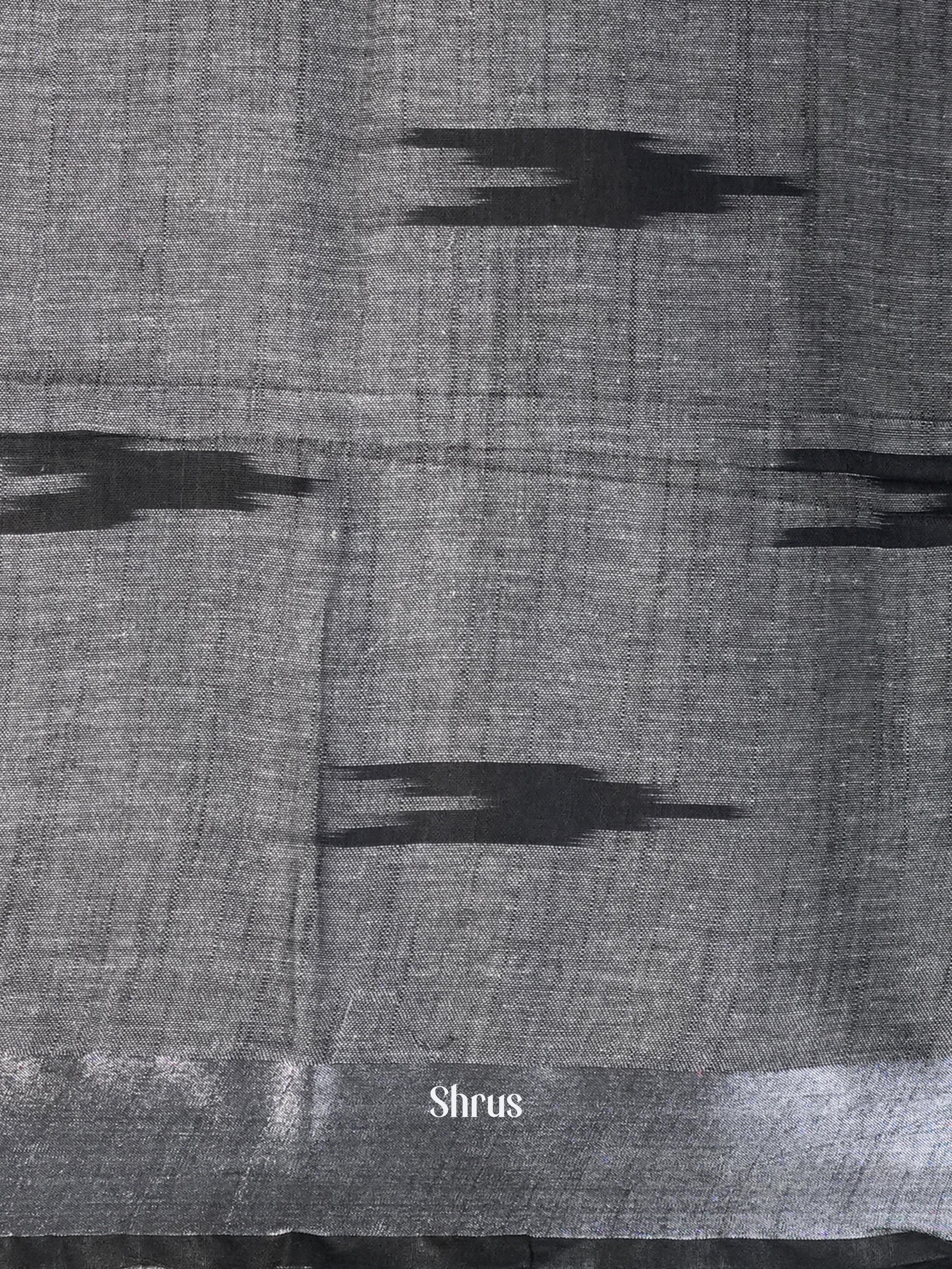 Pink & Grey - Semi Ikkat Saree - Shop on ShrusEternity.com