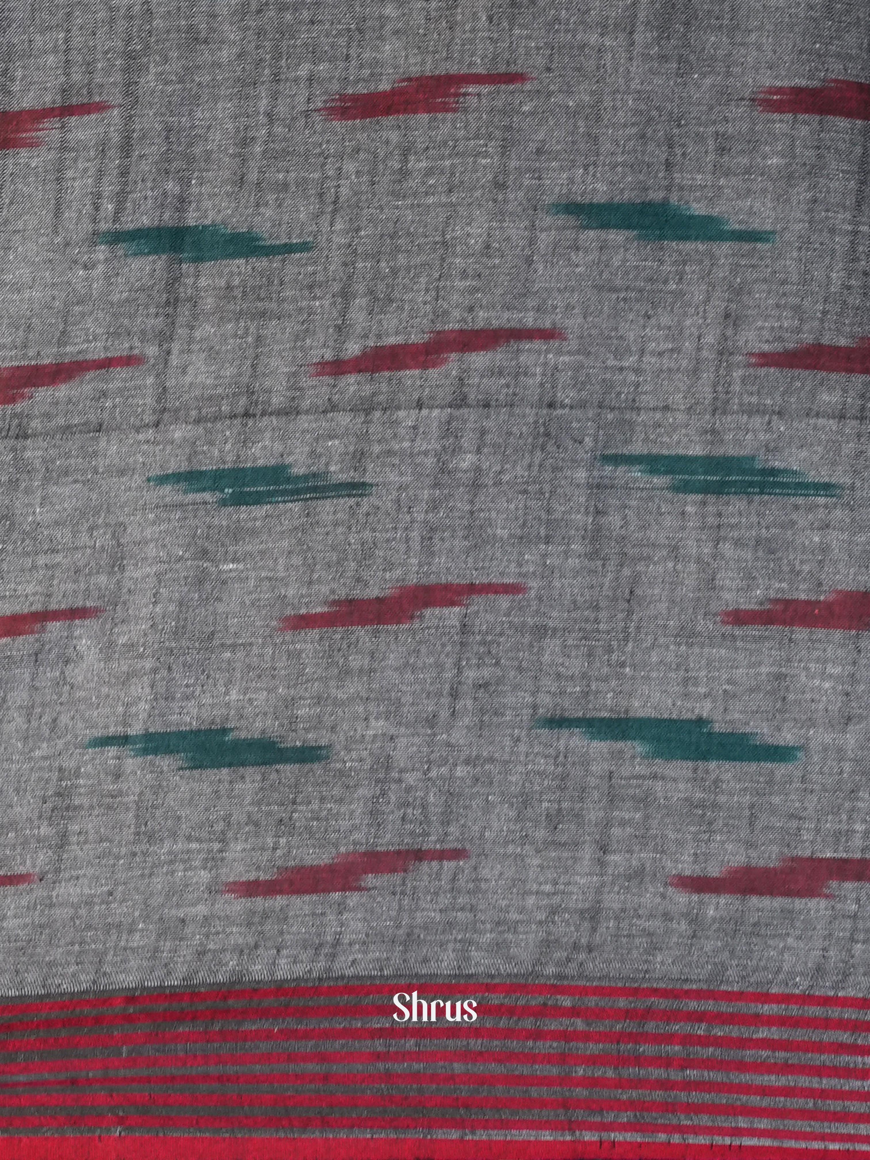 White & Grey- Semi Ikkat saree - Shop on ShrusEternity.com