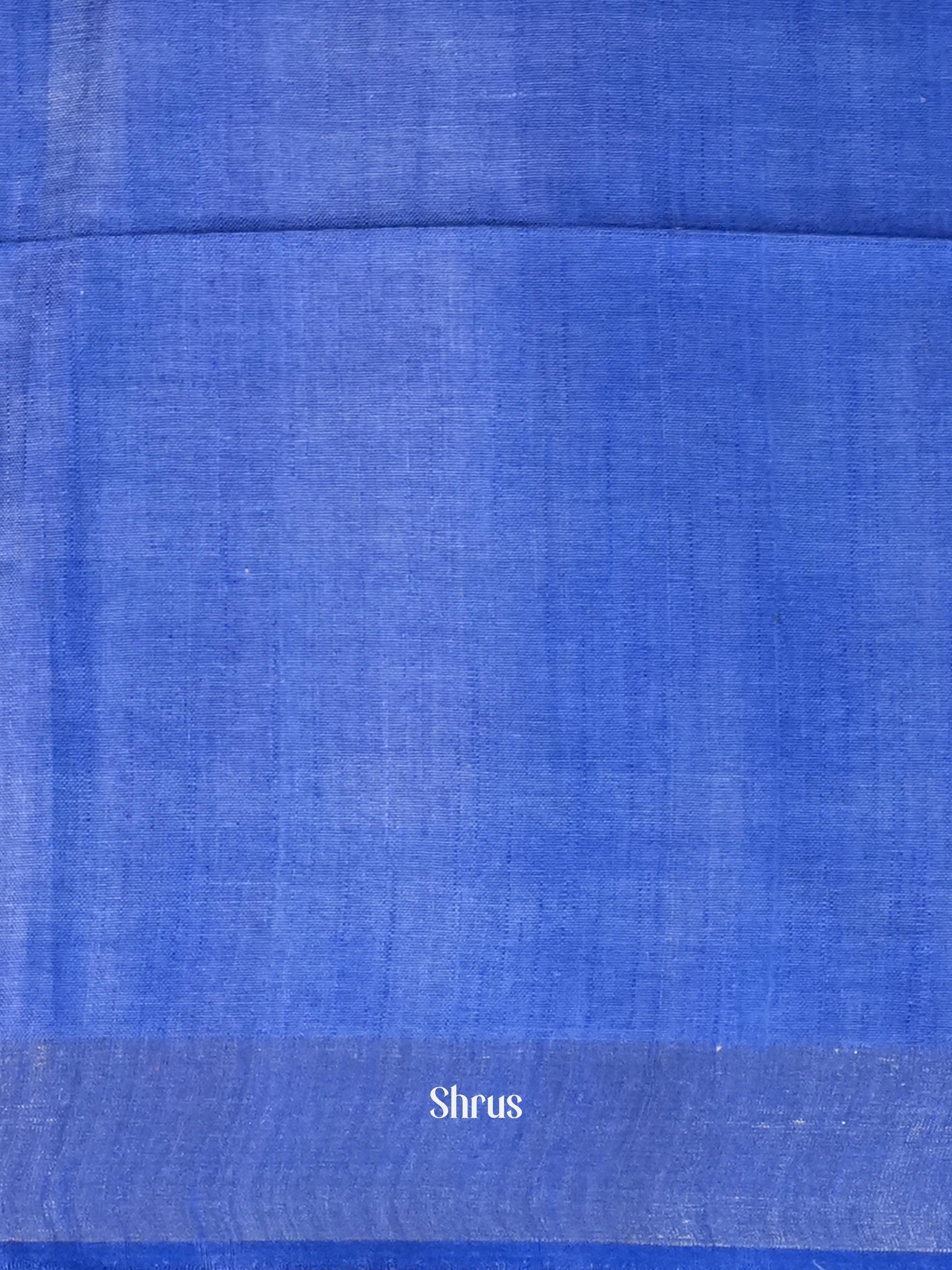 Grey & Blue - Semi Ikkat Saree - Shop on ShrusEternity.com