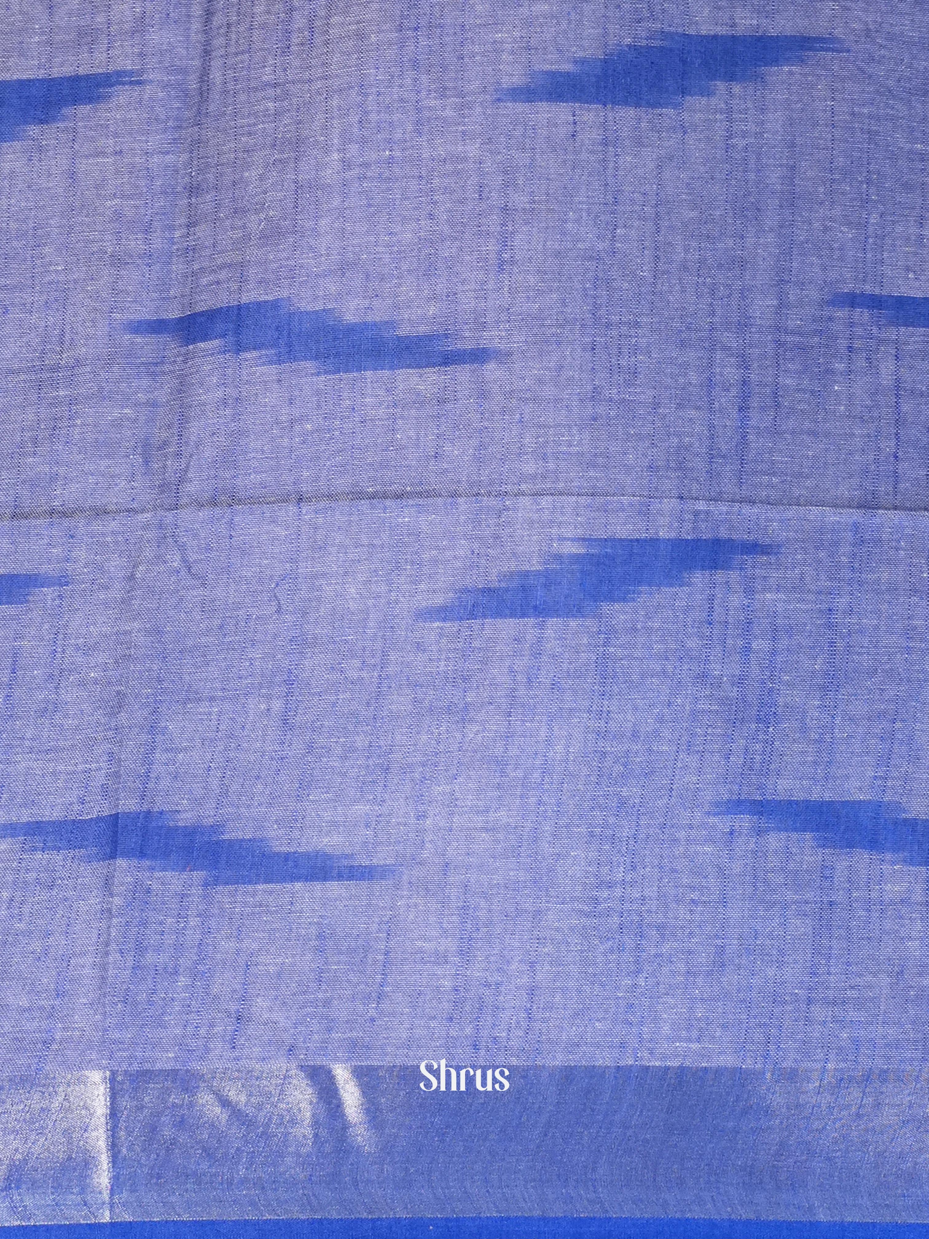 Yellow & Blue- Semi Ikkat Saree - Shop on ShrusEternity.com