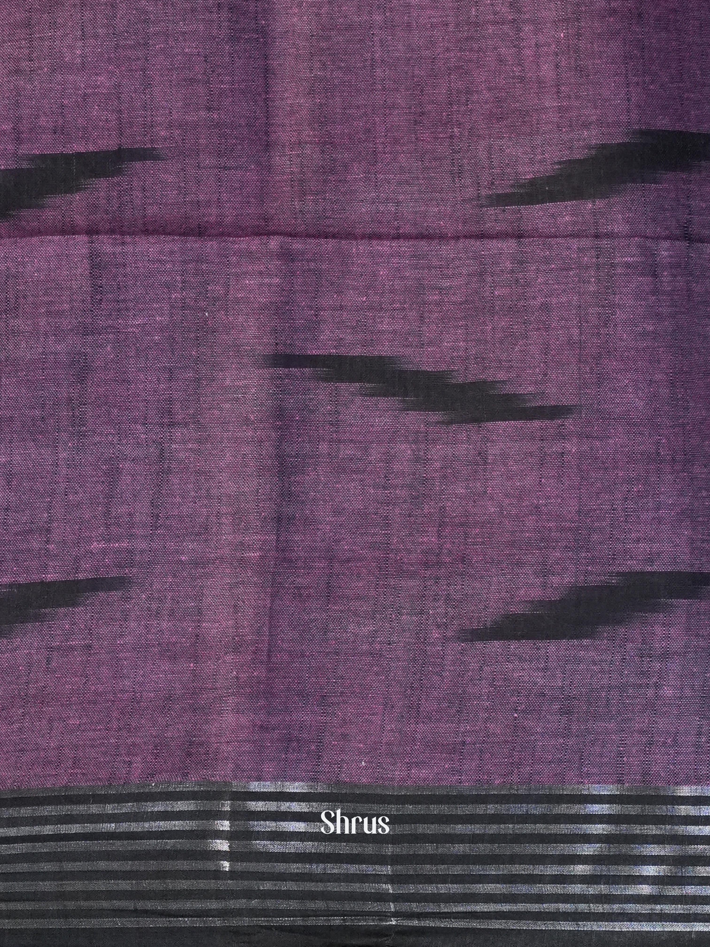 Green & Purple - Semi Ikkat Saree - Shop on ShrusEternity.com