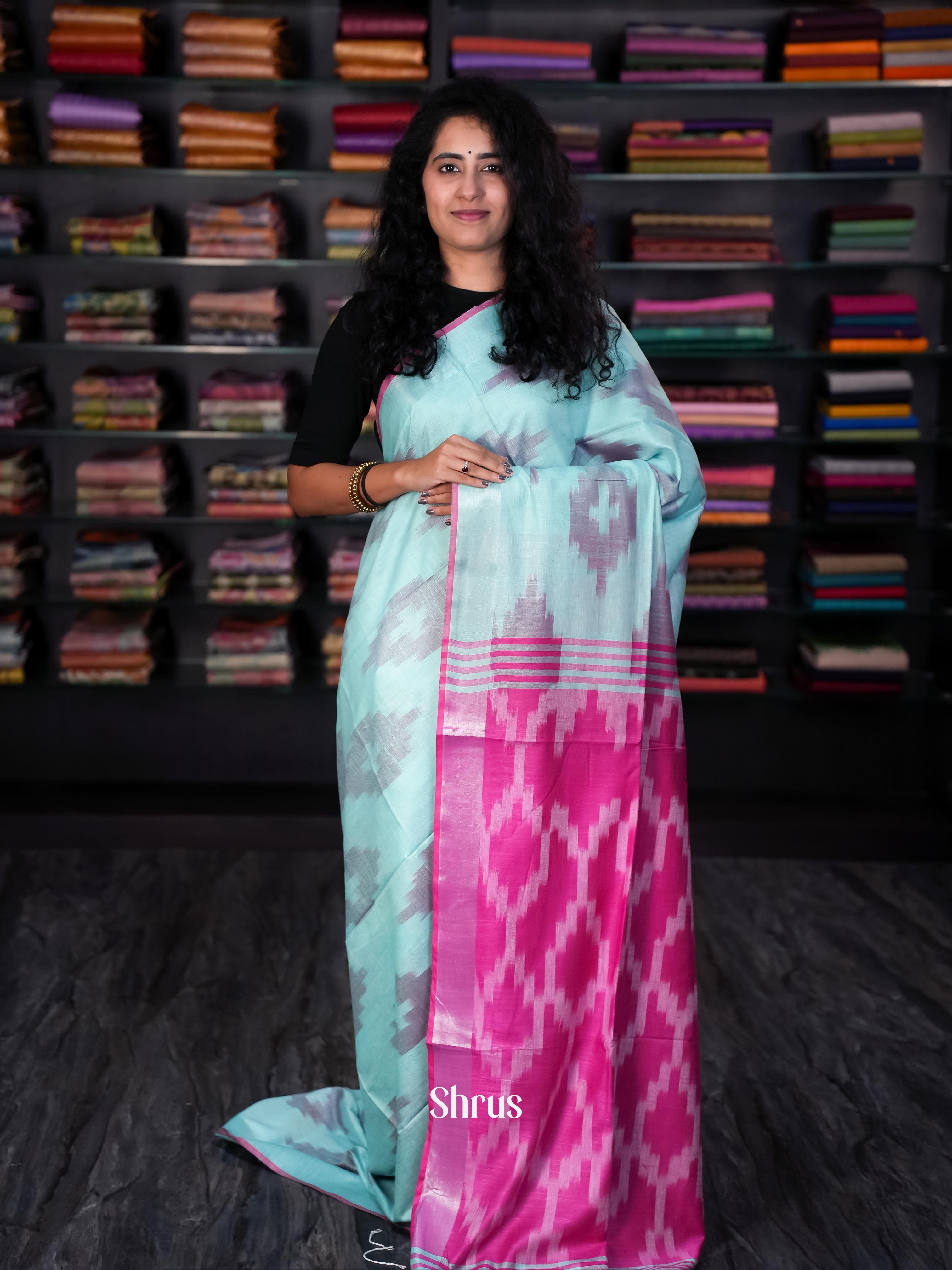 CHS08181 - Semi Ikkat saree - Shop on ShrusEternity.com