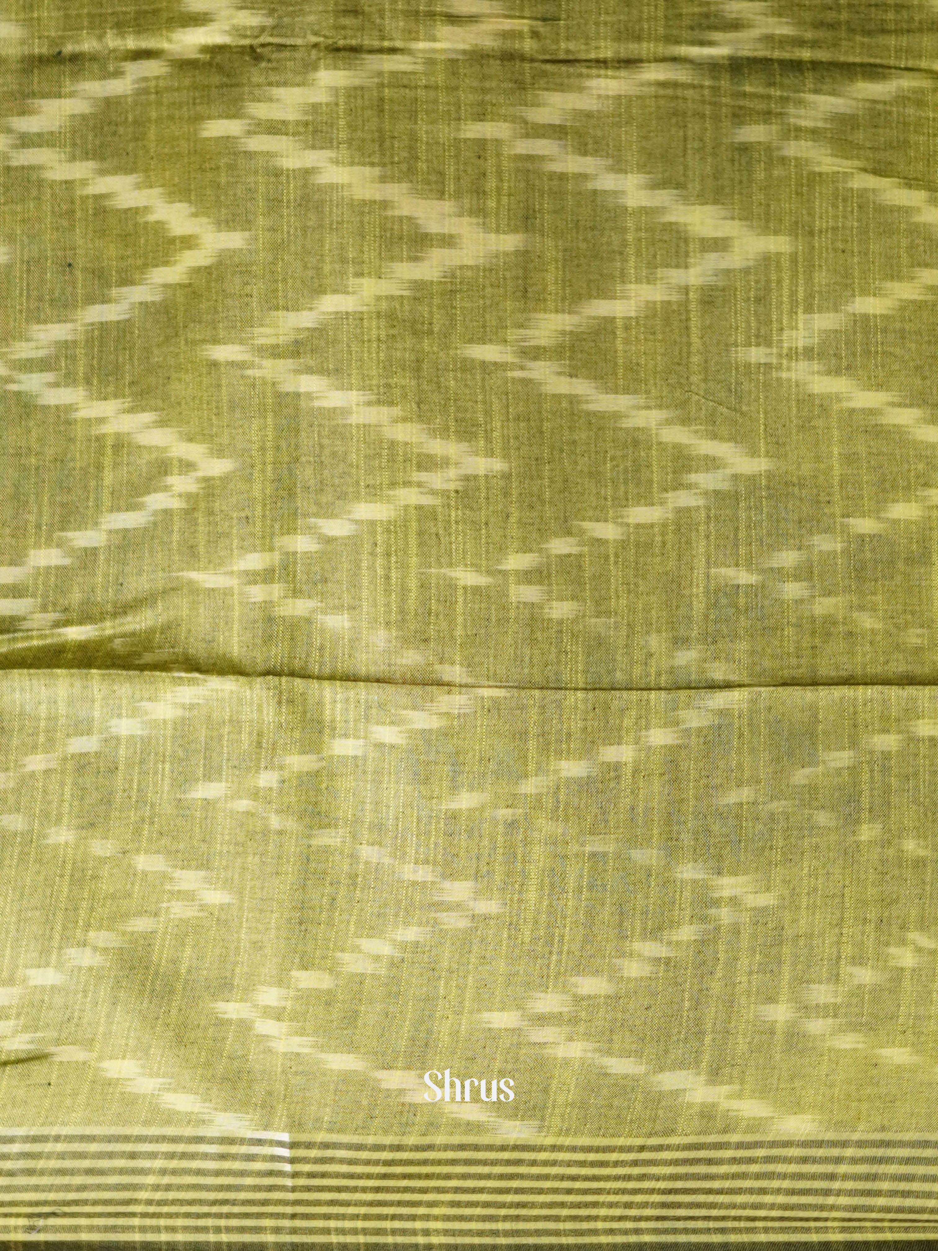 Black & Fluorescent Yellow - Semi Ikkat Saree - Shop on ShrusEternity.com