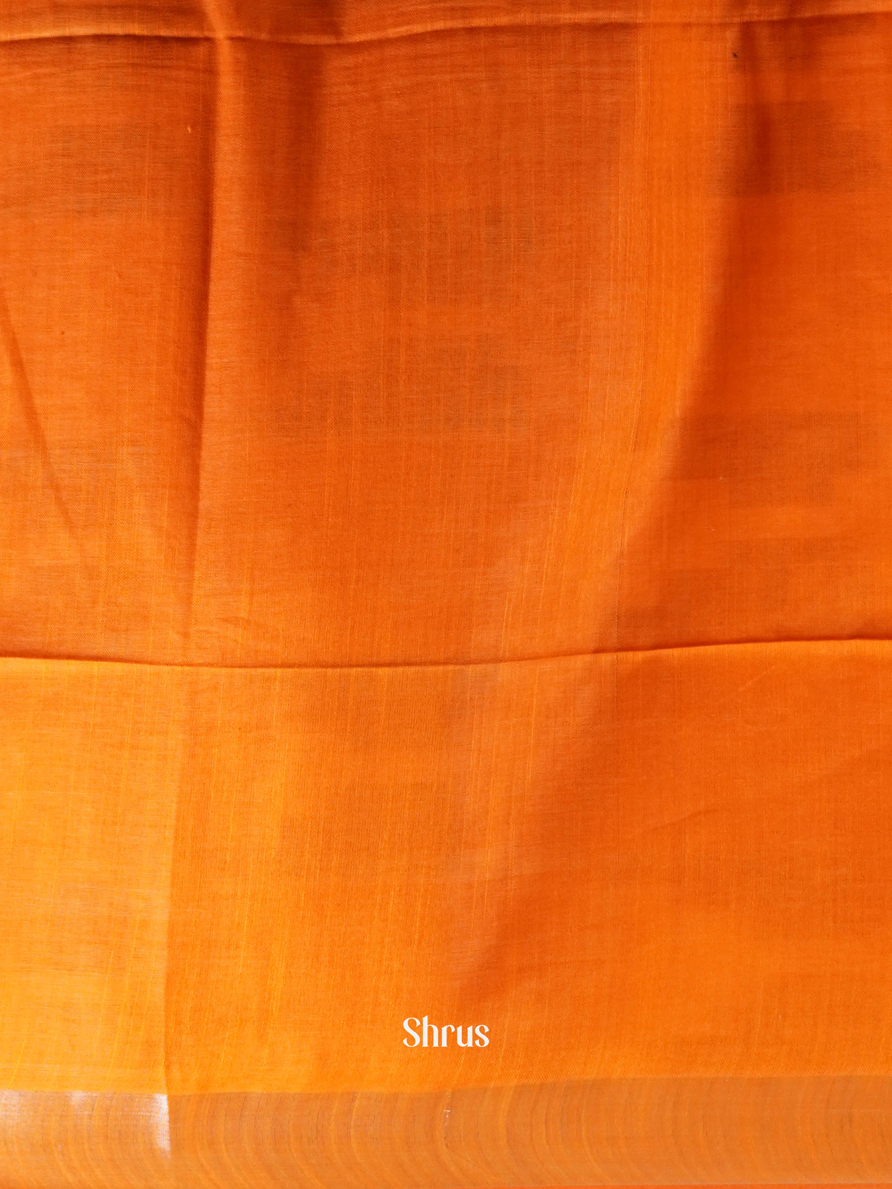Orange - Semi Ikkat Saree - Shop on ShrusEternity.com