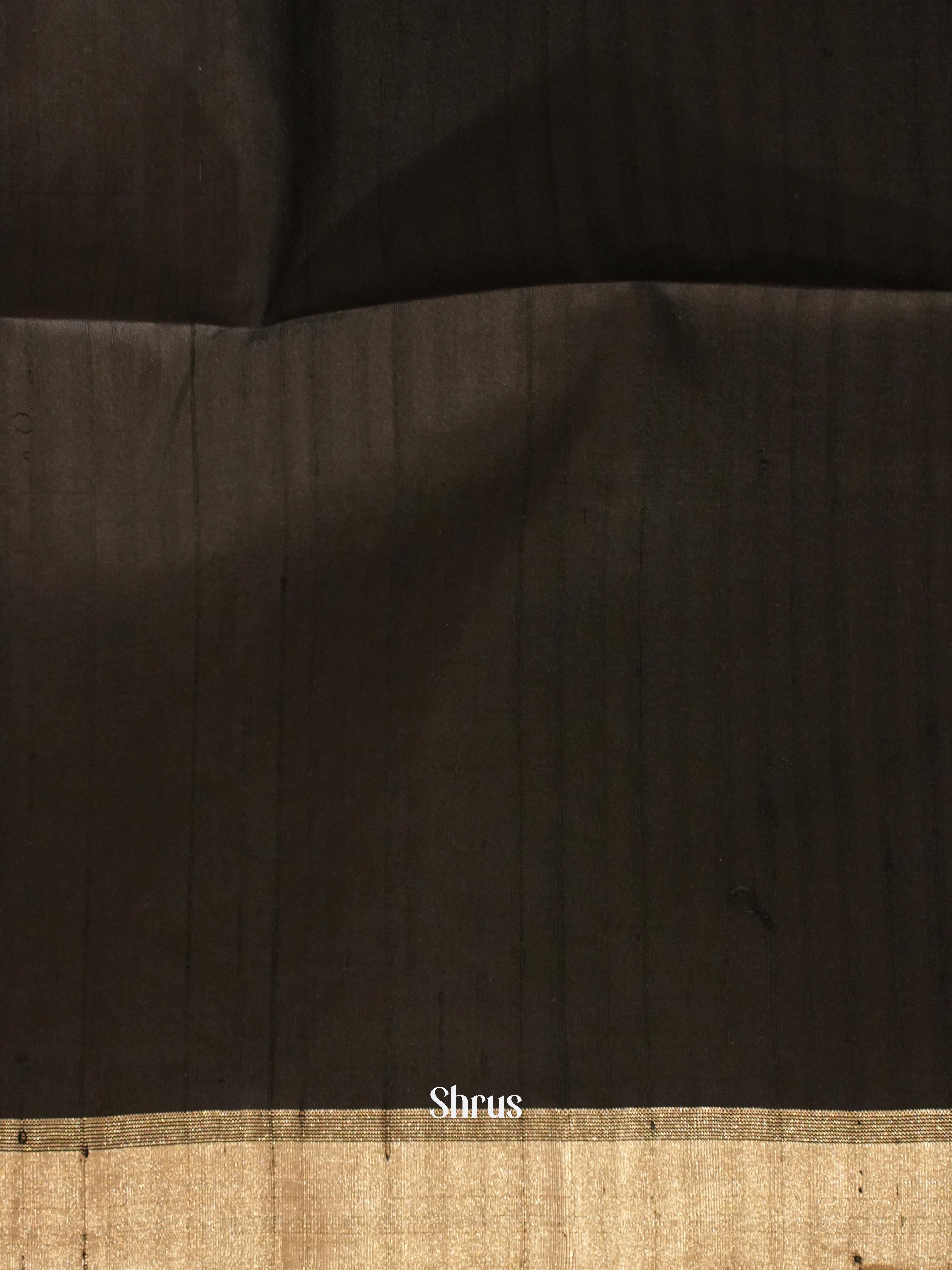 Black(Single Tone)- Soft Silk Saree - Shop on ShrusEternity.com