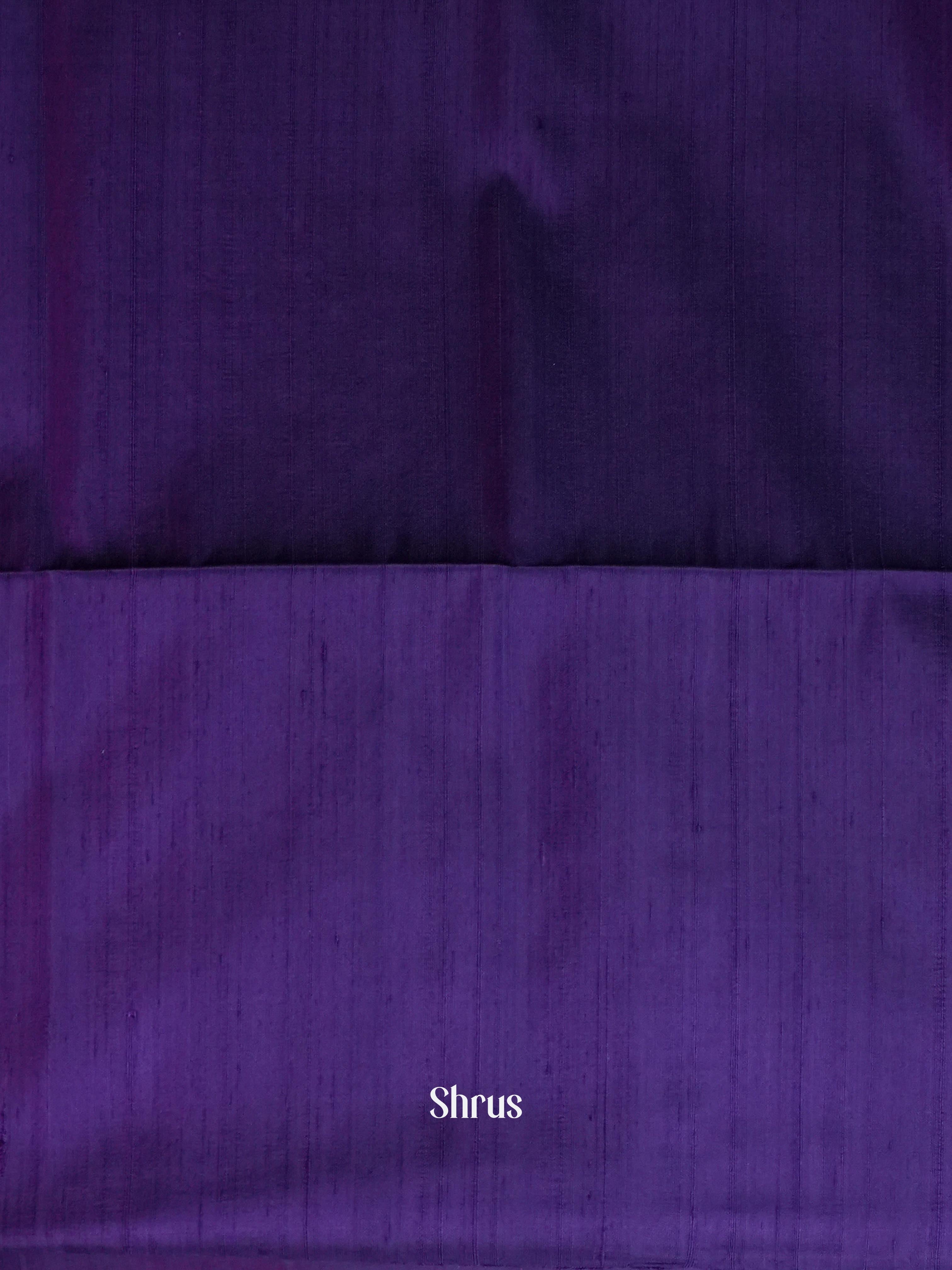 Very Dark Purple - Soft Silk Saree - Shop on ShrusEternity.com