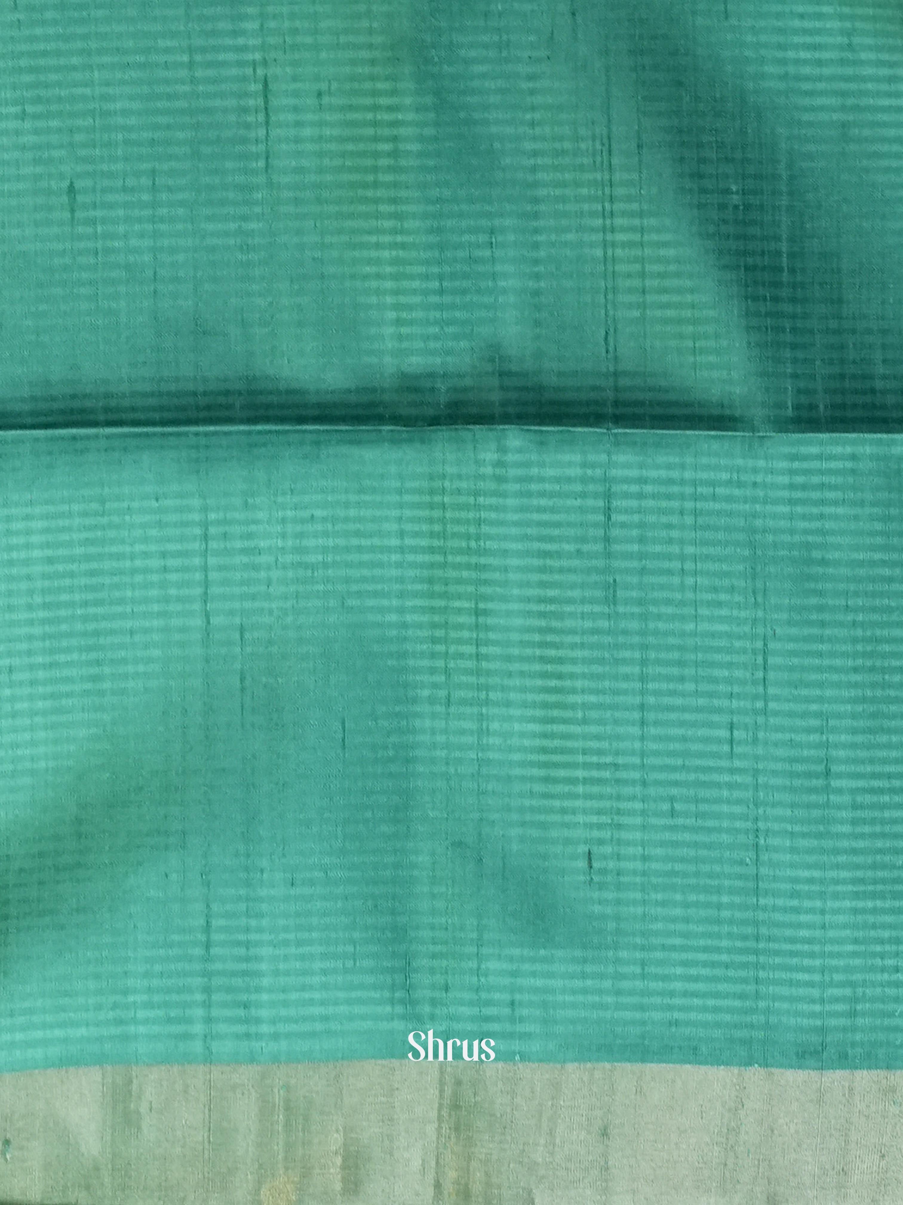 Caribbean Green - Soft Silk Saree - Shop on ShrusEternity.com